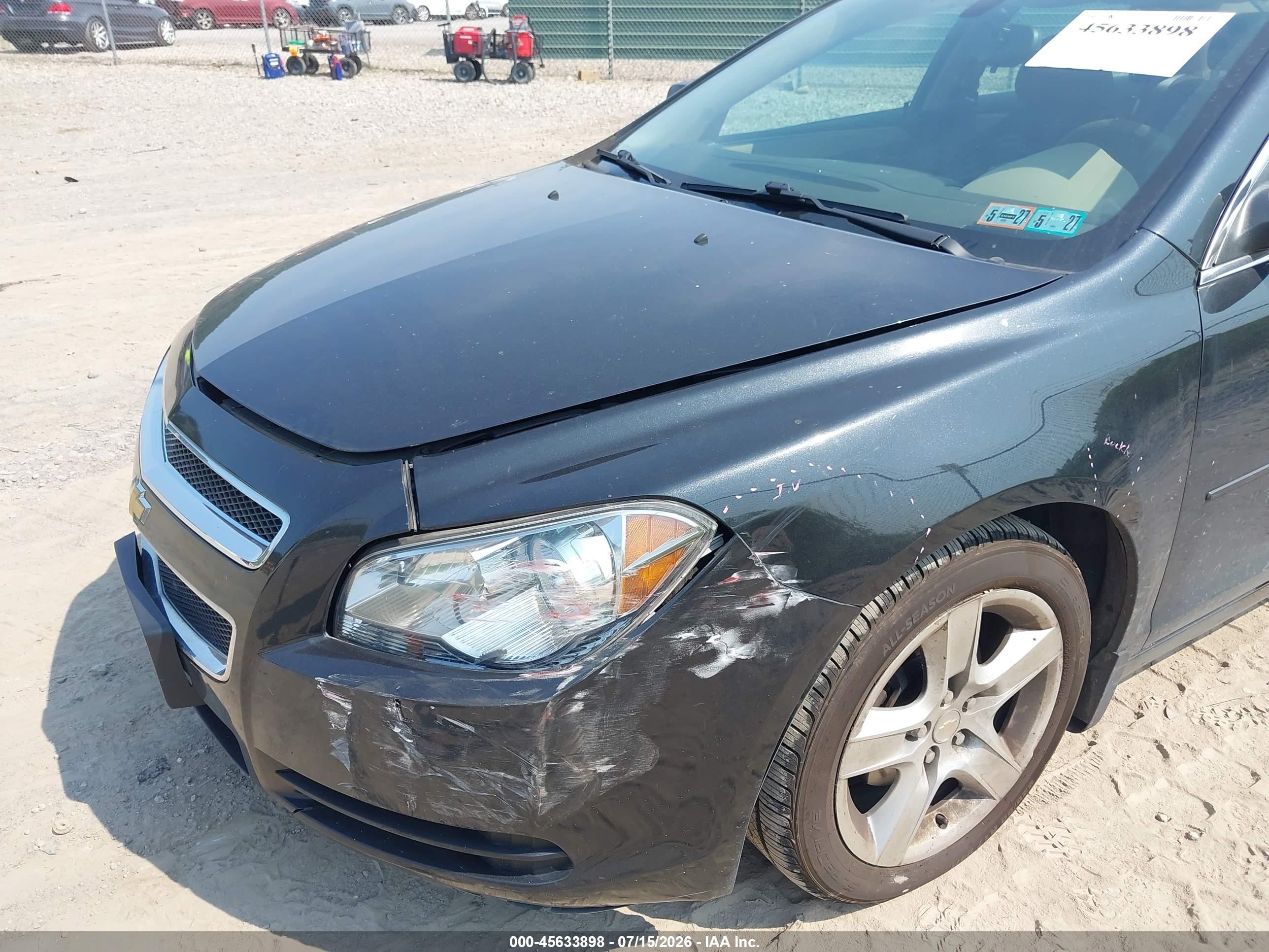 2011 Chevrolet Malibu Ls Black vin: 1G1ZB5E11BF355848