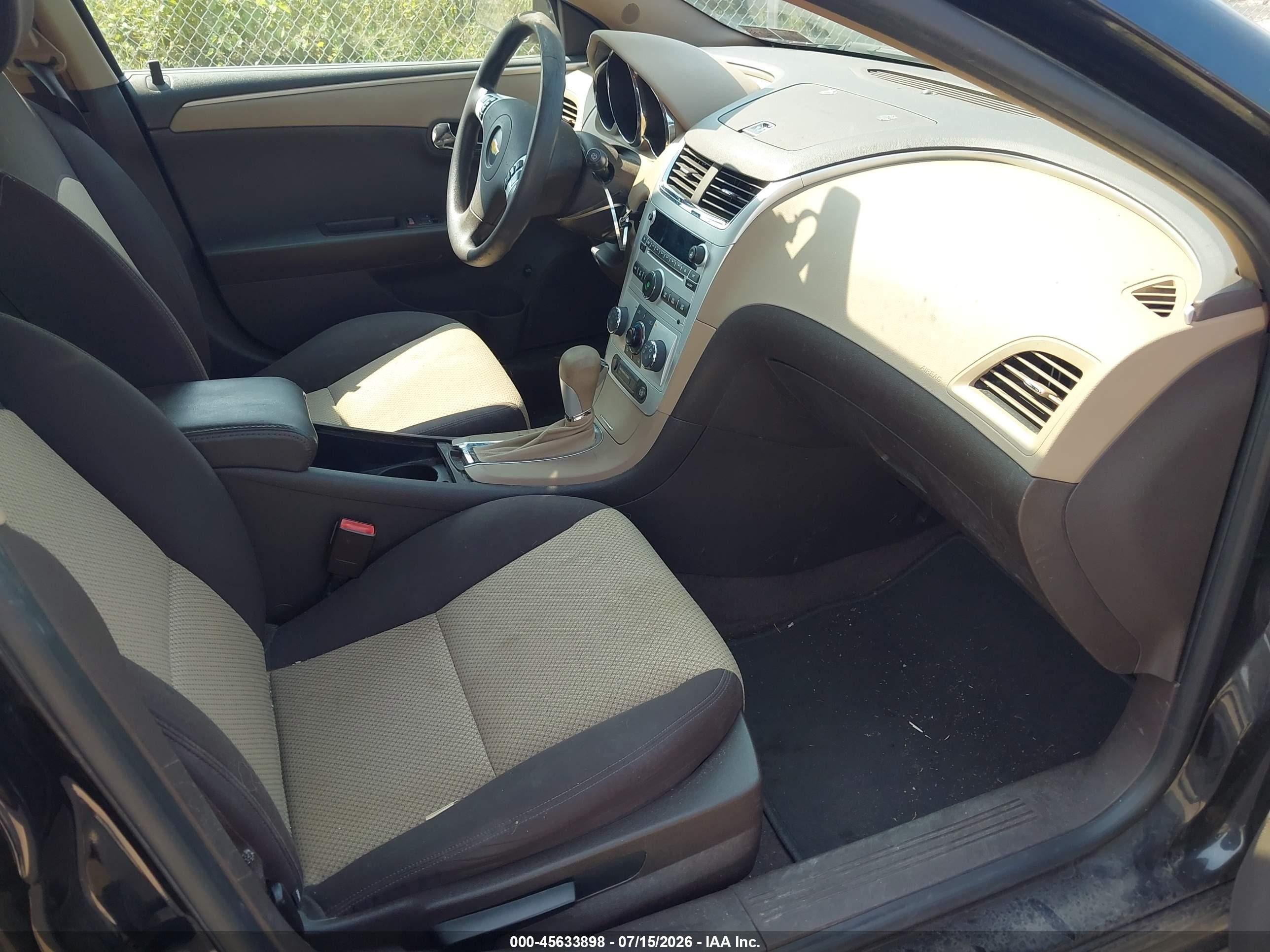 2011 Chevrolet Malibu Ls Black vin: 1G1ZB5E11BF355848