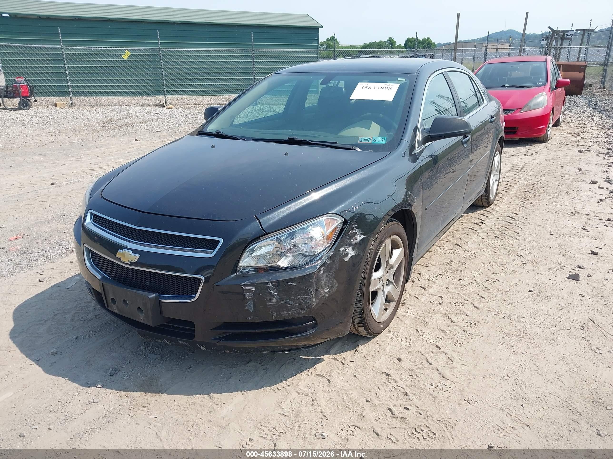 2011 Chevrolet Malibu Ls Black vin: 1G1ZB5E11BF355848