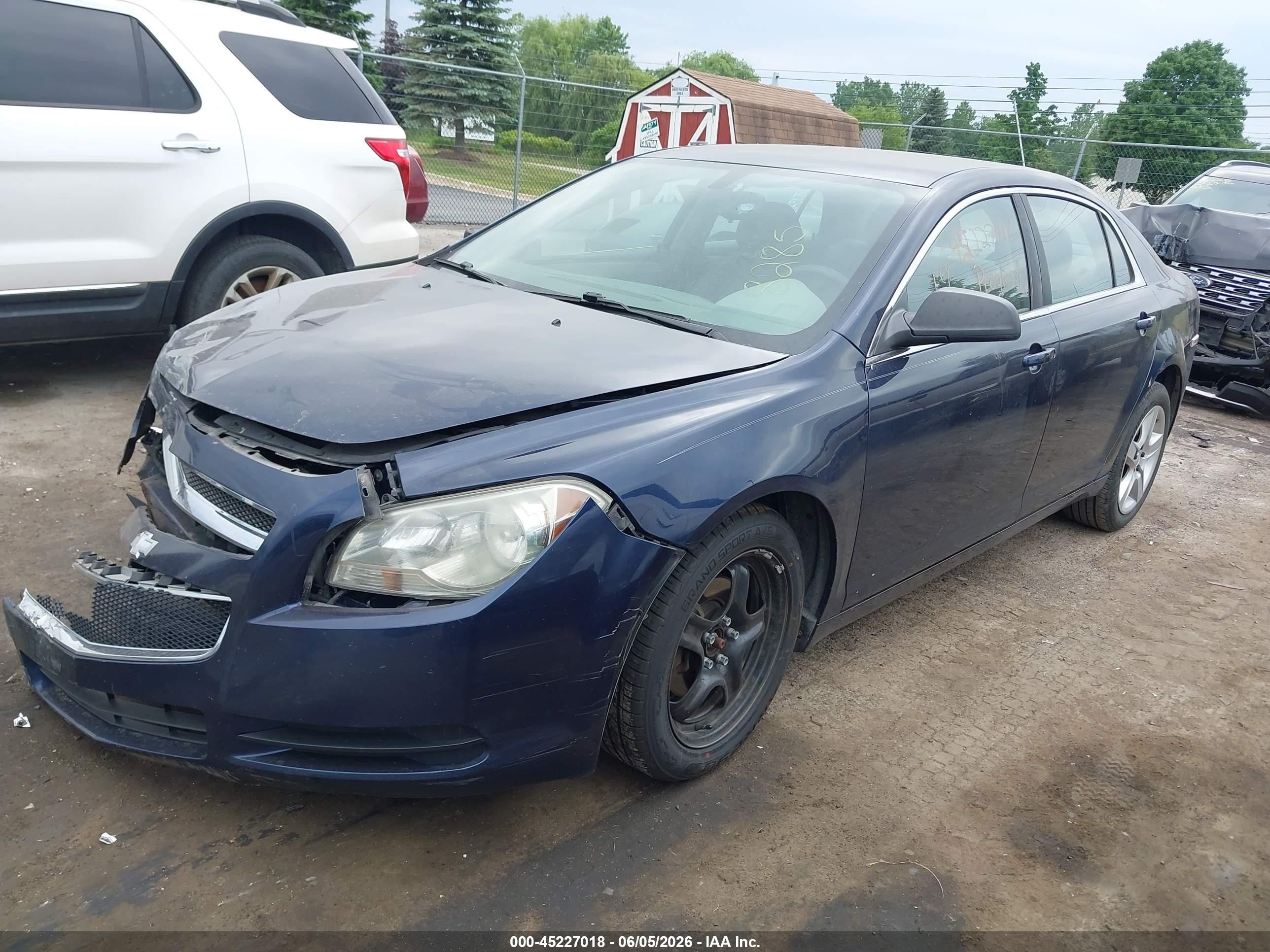 2011 Chevrolet Malibu Ls Blue vin: 1G1ZB5E12BF258285