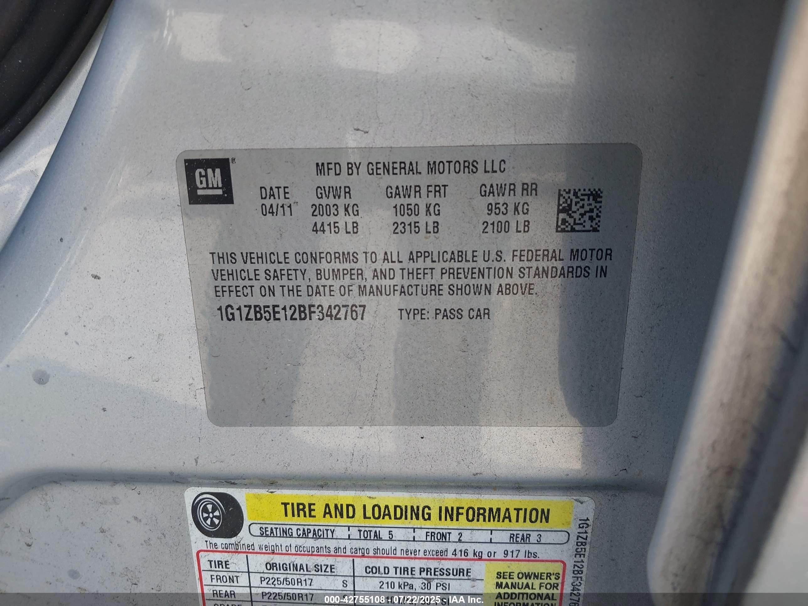 2011 Chevrolet Malibu Ls Серебряный vin: 1G1ZB5E12BF342767