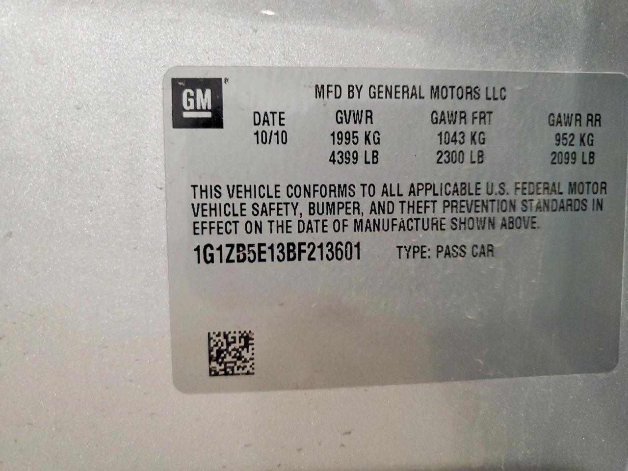 2011 Chevrolet Malibu Ls Silver vin: 1G1ZB5E13BF213601