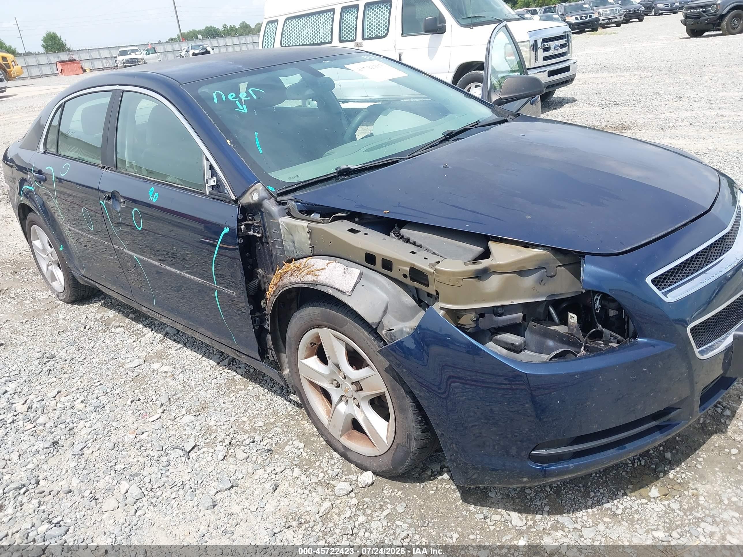 2011 Chevrolet Malibu Ls Dark Blue vin: 1G1ZB5E14BF287187