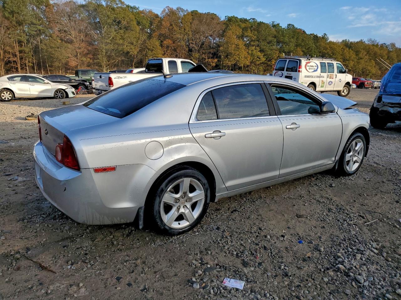 2011 Chevrolet Malibu Ls Silver vin: 1G1ZB5E14BF323637