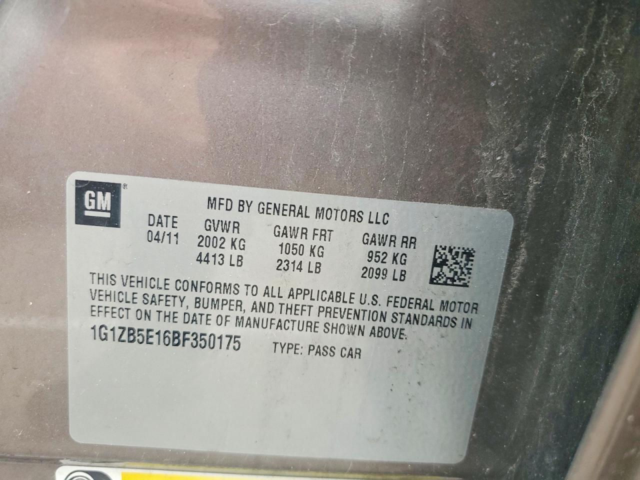 2011 Chevrolet Malibu Ls Tan vin: 1G1ZB5E16BF350175
