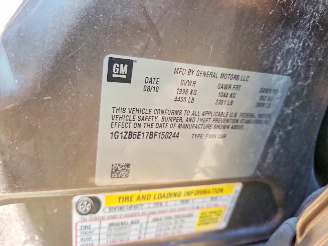 2011 Chevrolet Malibu Ls Gray vin: 1G1ZB5E17BF150244
