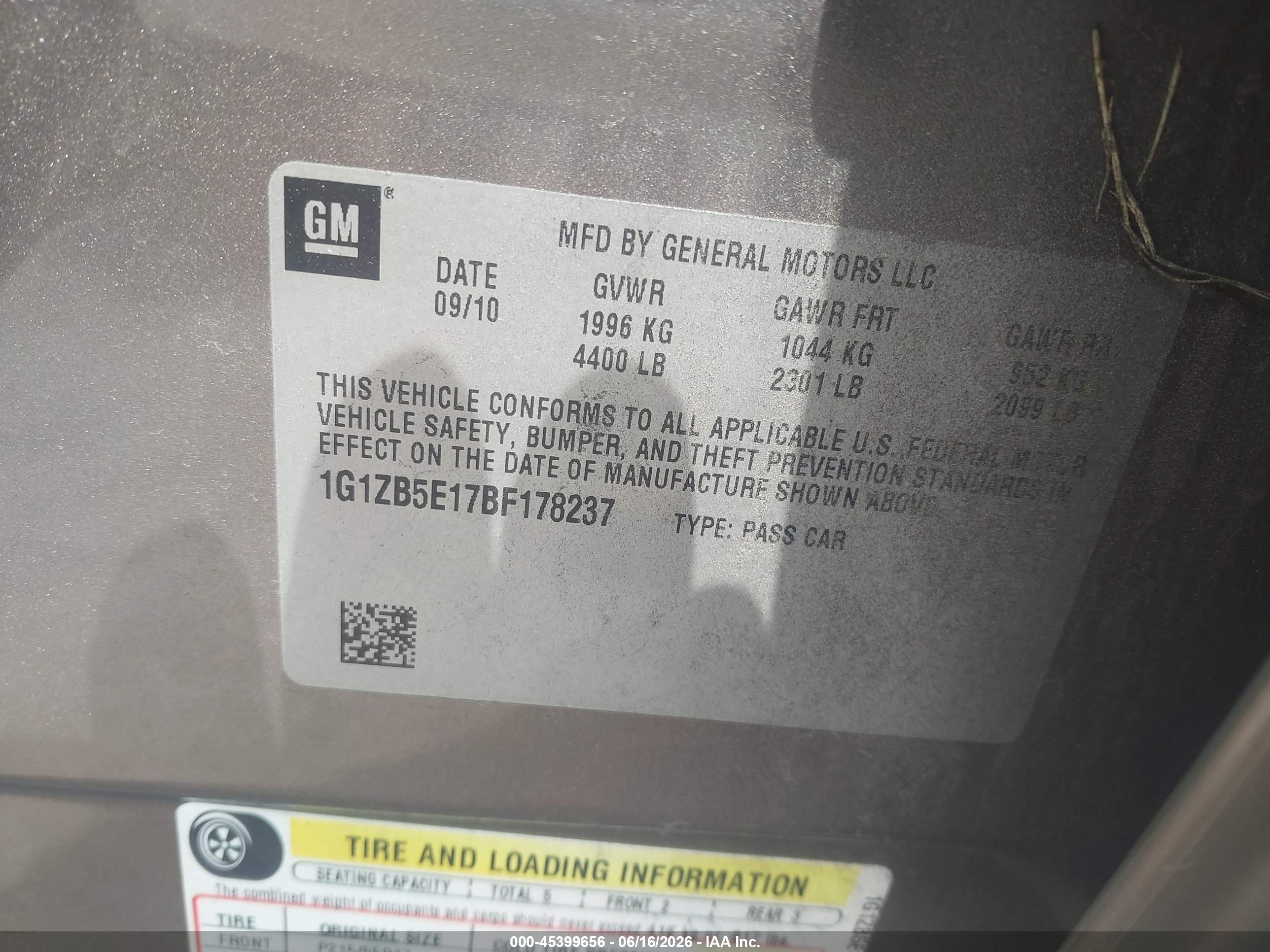 2011 Chevrolet Malibu Ls Dark Brown vin: 1G1ZB5E17BF178237