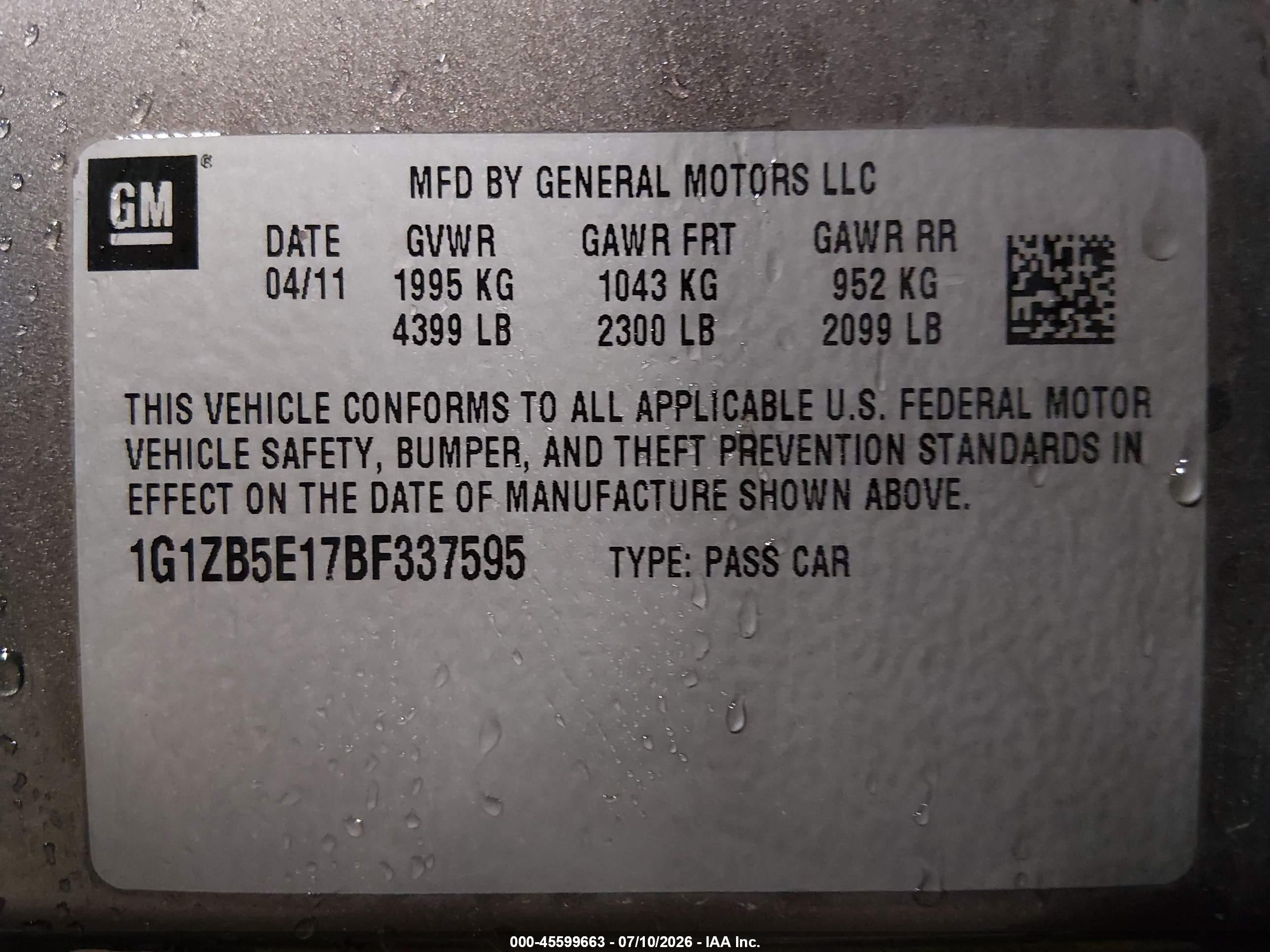 2011 Chevrolet Malibu Ls Gray vin: 1G1ZB5E17BF337595