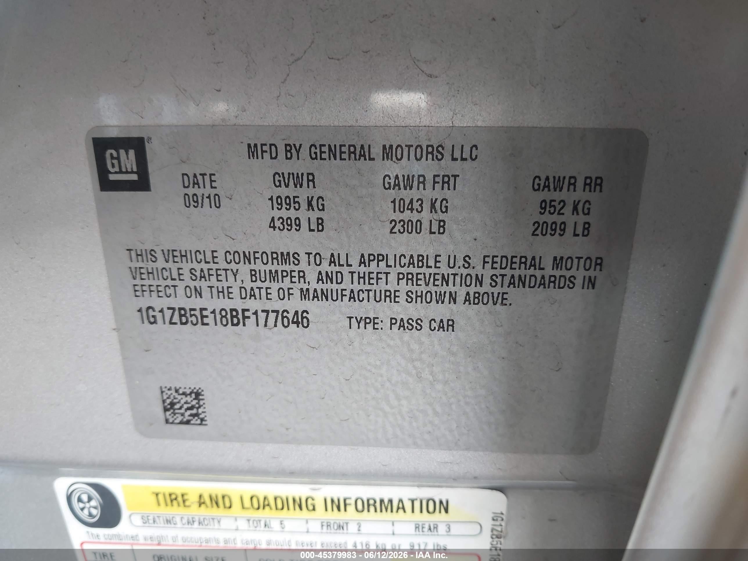 2011 Chevrolet Malibu Ls Gray vin: 1G1ZB5E18BF177646