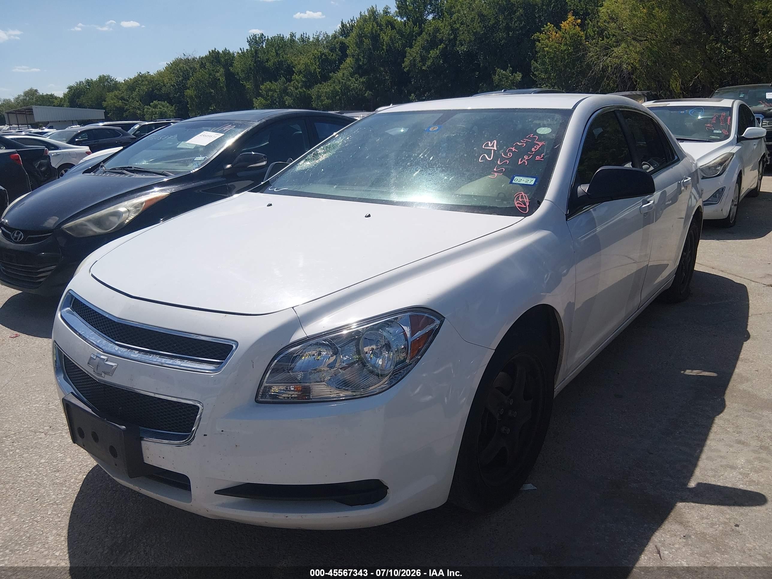 2011 Chevrolet Malibu Ls White vin: 1G1ZB5E18BF189182