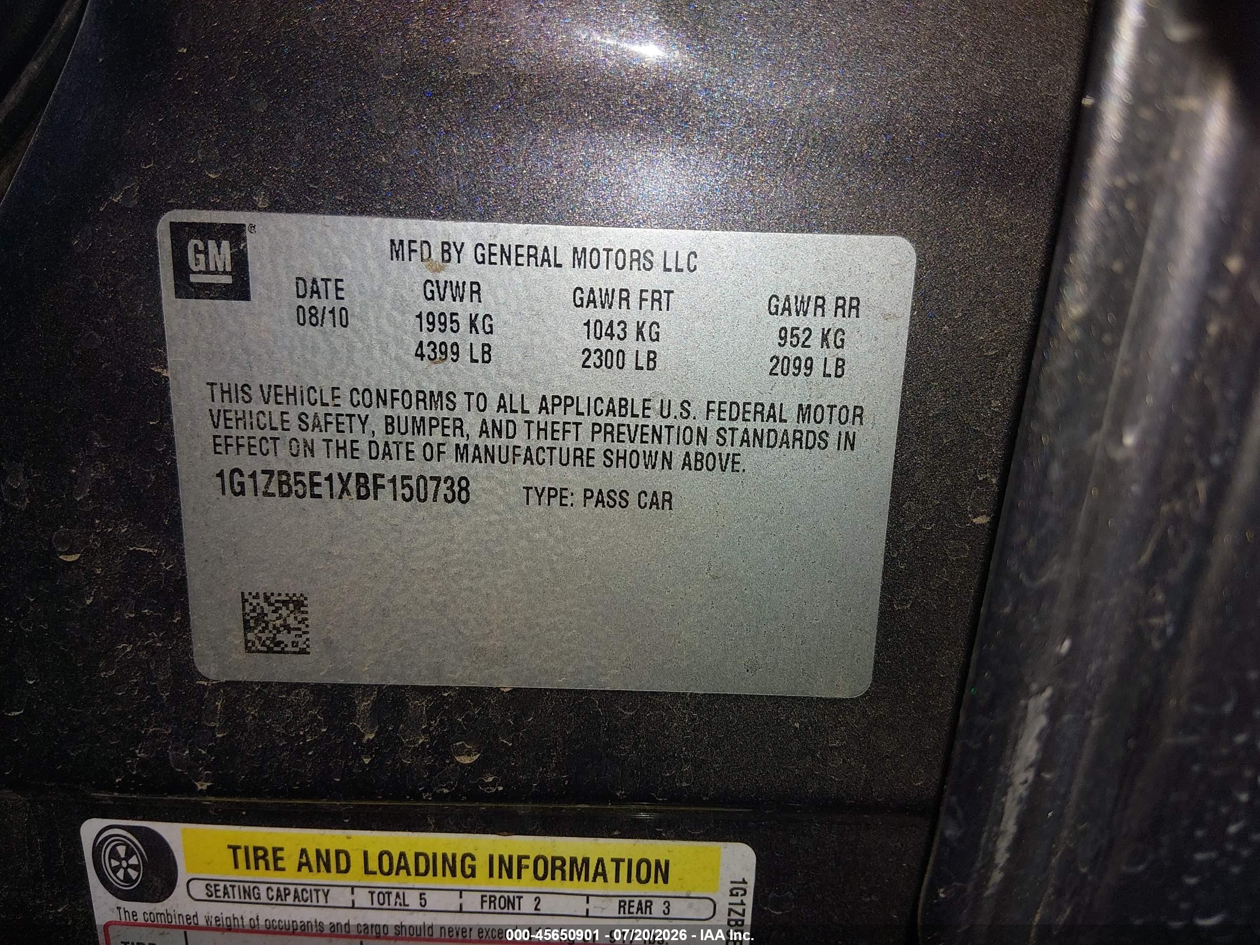 2011 Chevrolet Malibu Ls Gray vin: 1G1ZB5E1XBF150738