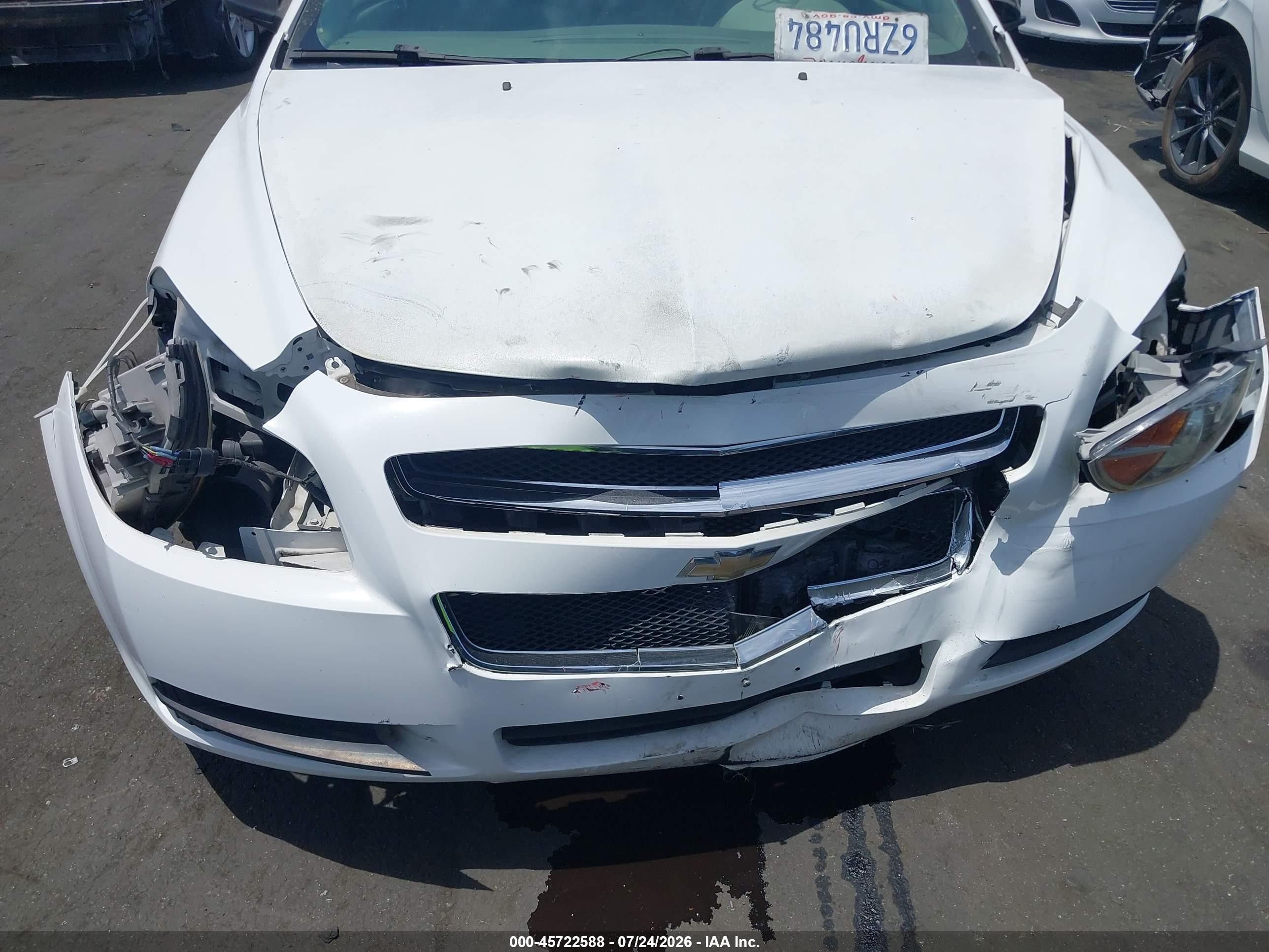2011 Chevrolet Malibu Ls White vin: 1G1ZB5E1XBF391649