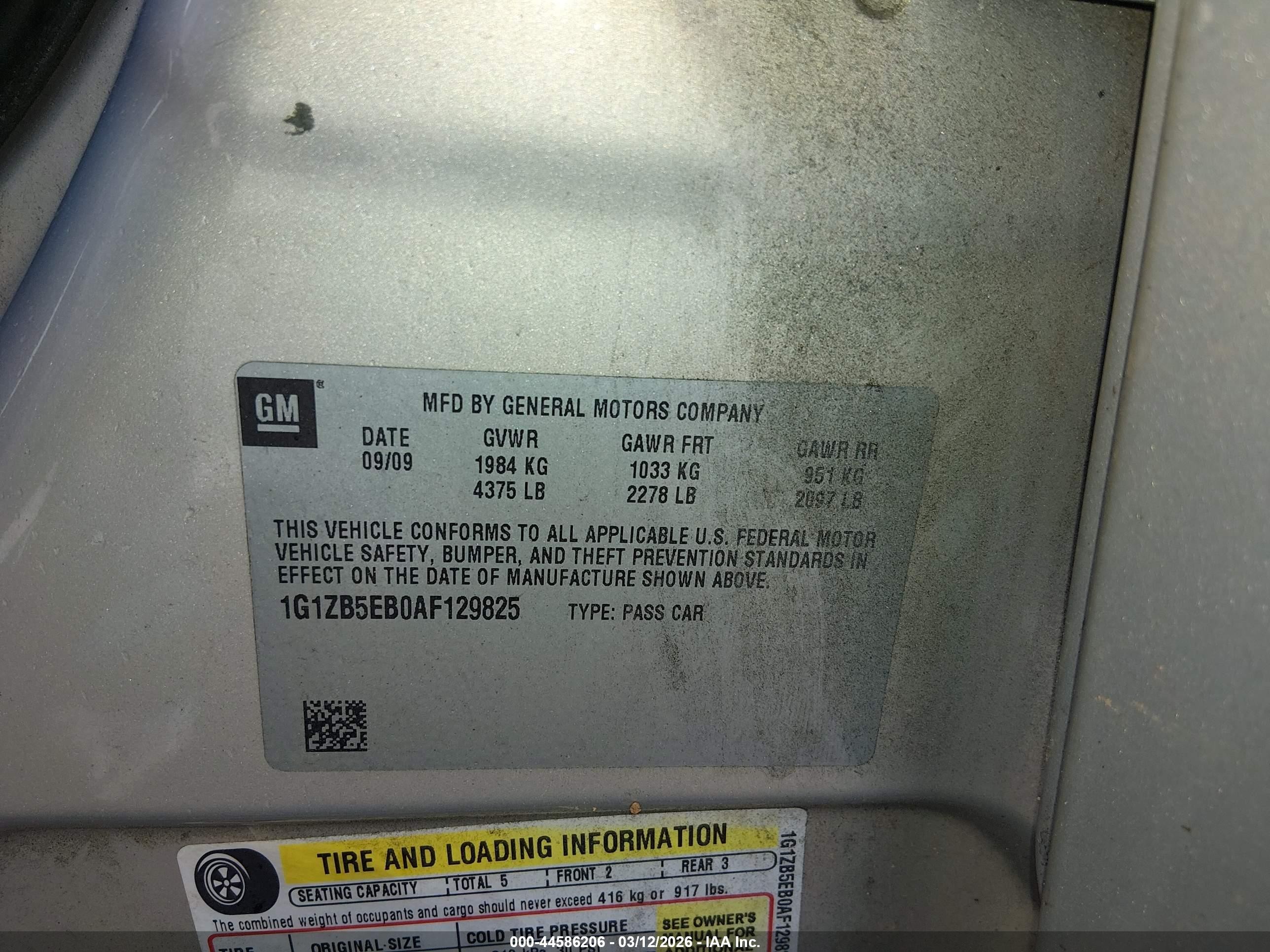 2010 Chevrolet Malibu Ls Gold vin: 1G1ZB5EB0AF129825