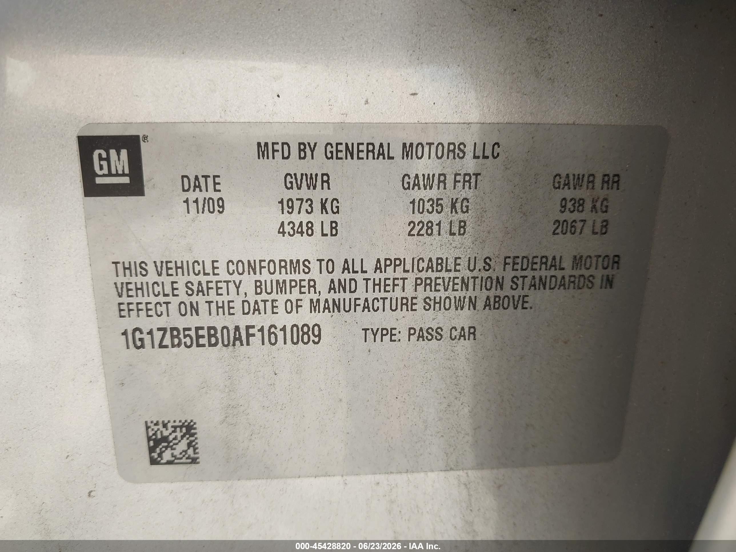 2010 Chevrolet Malibu Ls Silver vin: 1G1ZB5EB0AF161089