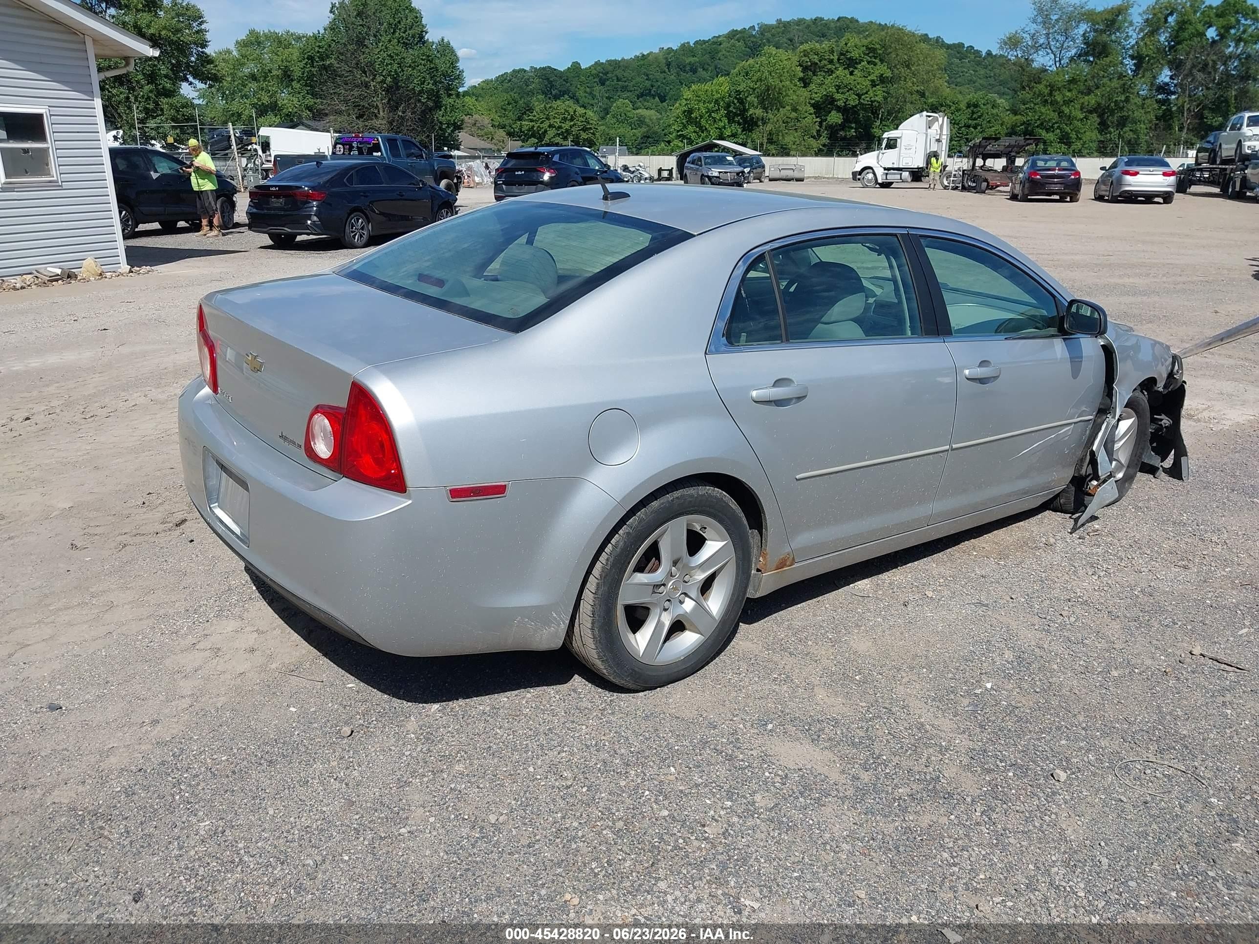 2010 Chevrolet Malibu Ls Silver vin: 1G1ZB5EB0AF161089