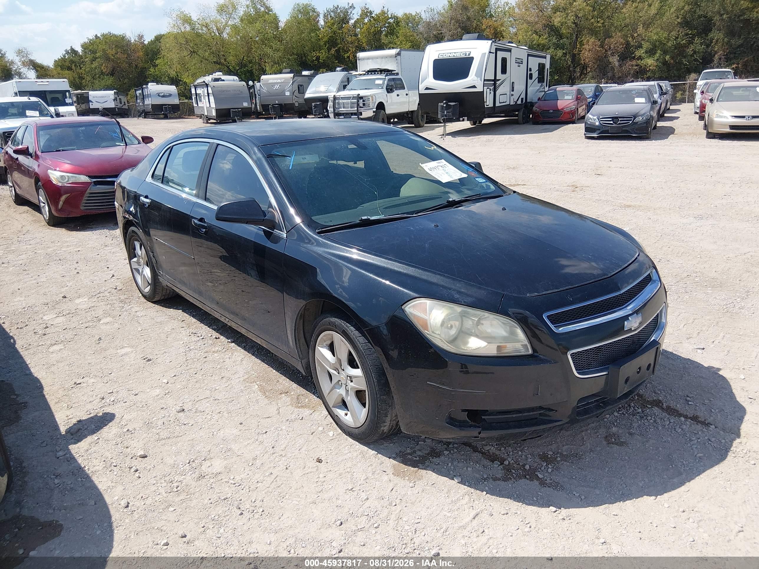 2010 Chevrolet Malibu Ls Black vin: 1G1ZB5EB0AF193623