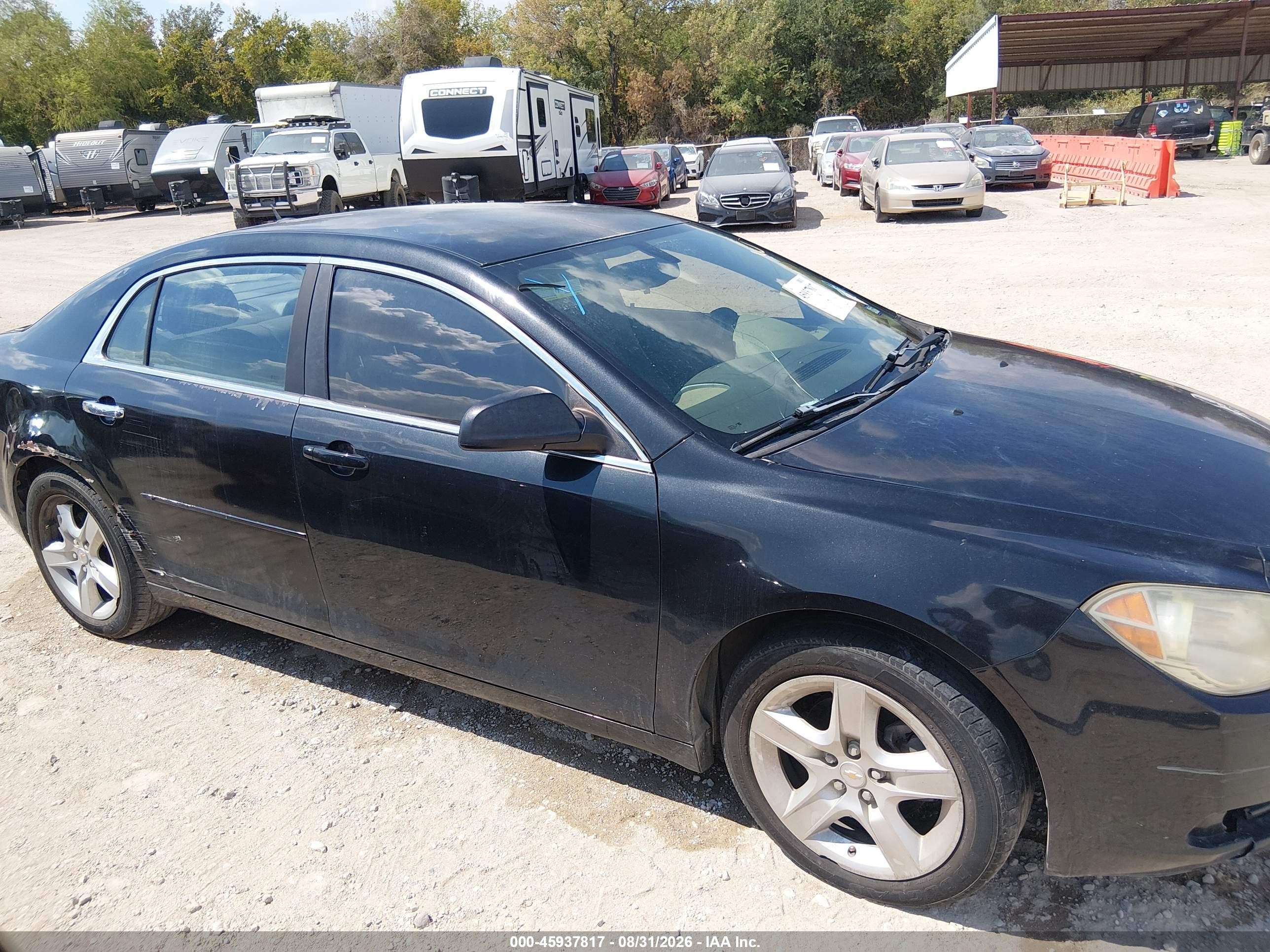 2010 Chevrolet Malibu Ls Black vin: 1G1ZB5EB0AF193623