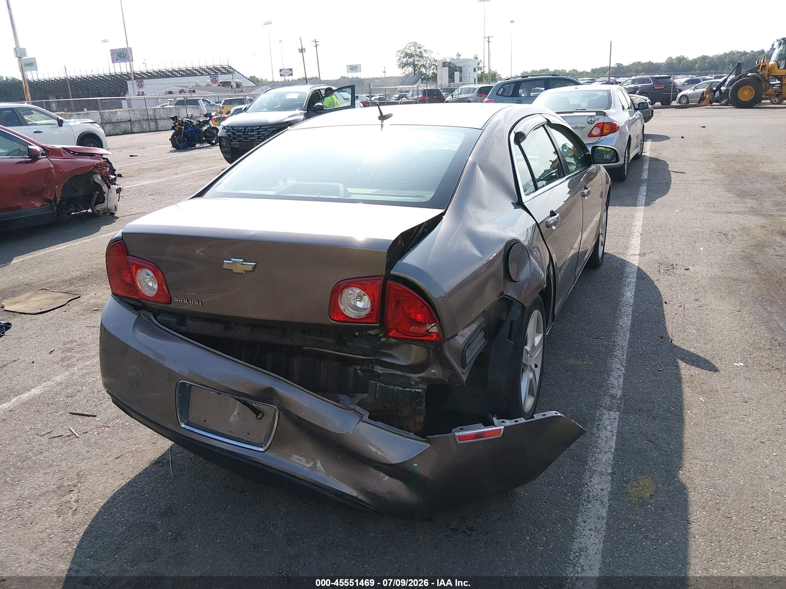 2010 Chevrolet Malibu Ls Brown vin: 1G1ZB5EB0AF280051