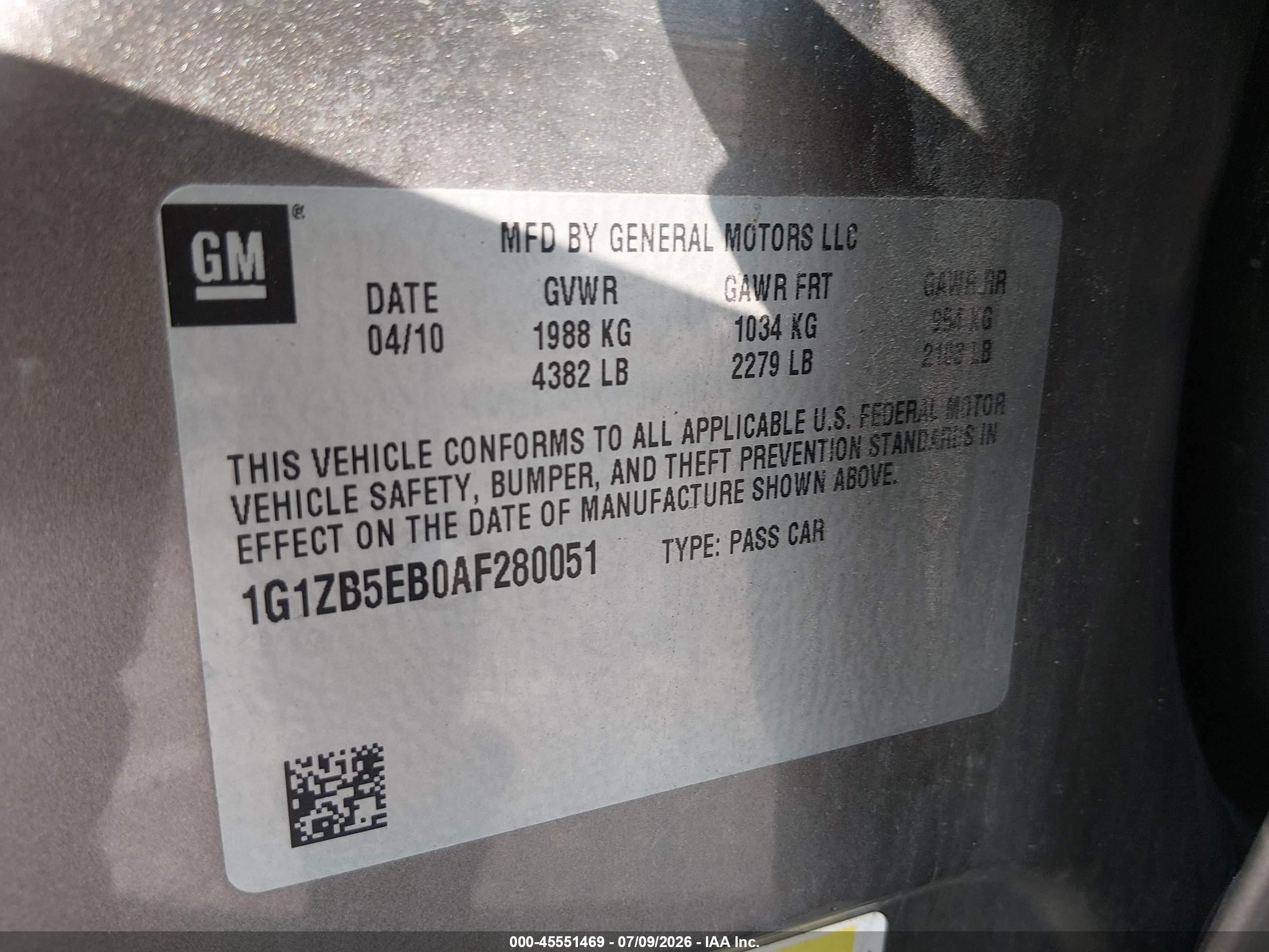 2010 Chevrolet Malibu Ls Brown vin: 1G1ZB5EB0AF280051