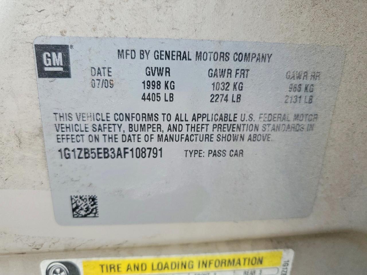 2010 Chevrolet Malibu Ls Tan vin: 1G1ZB5EB3AF108791