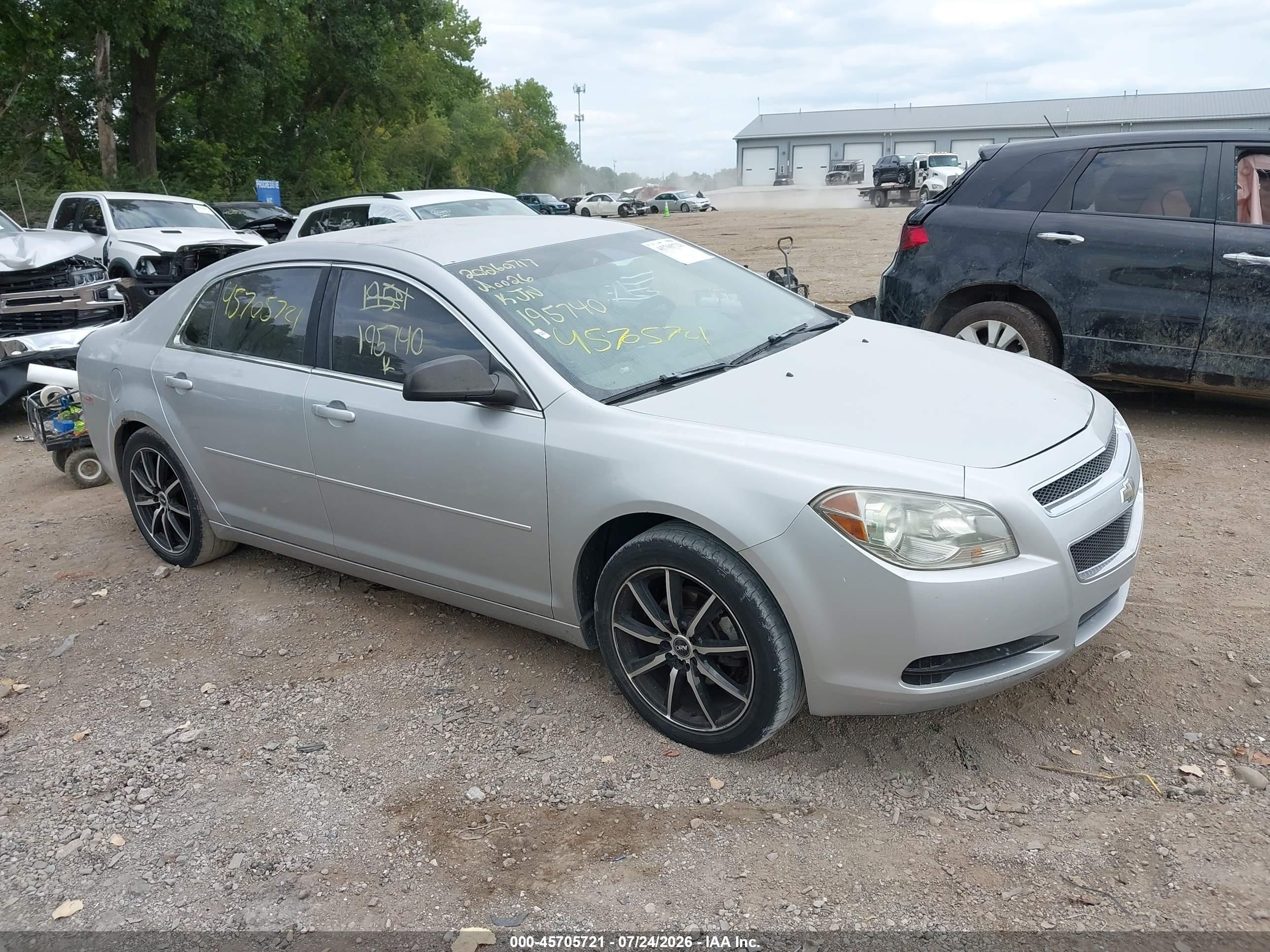 2010 Chevrolet Malibu Ls Silver vin: 1G1ZB5EB3AF195740