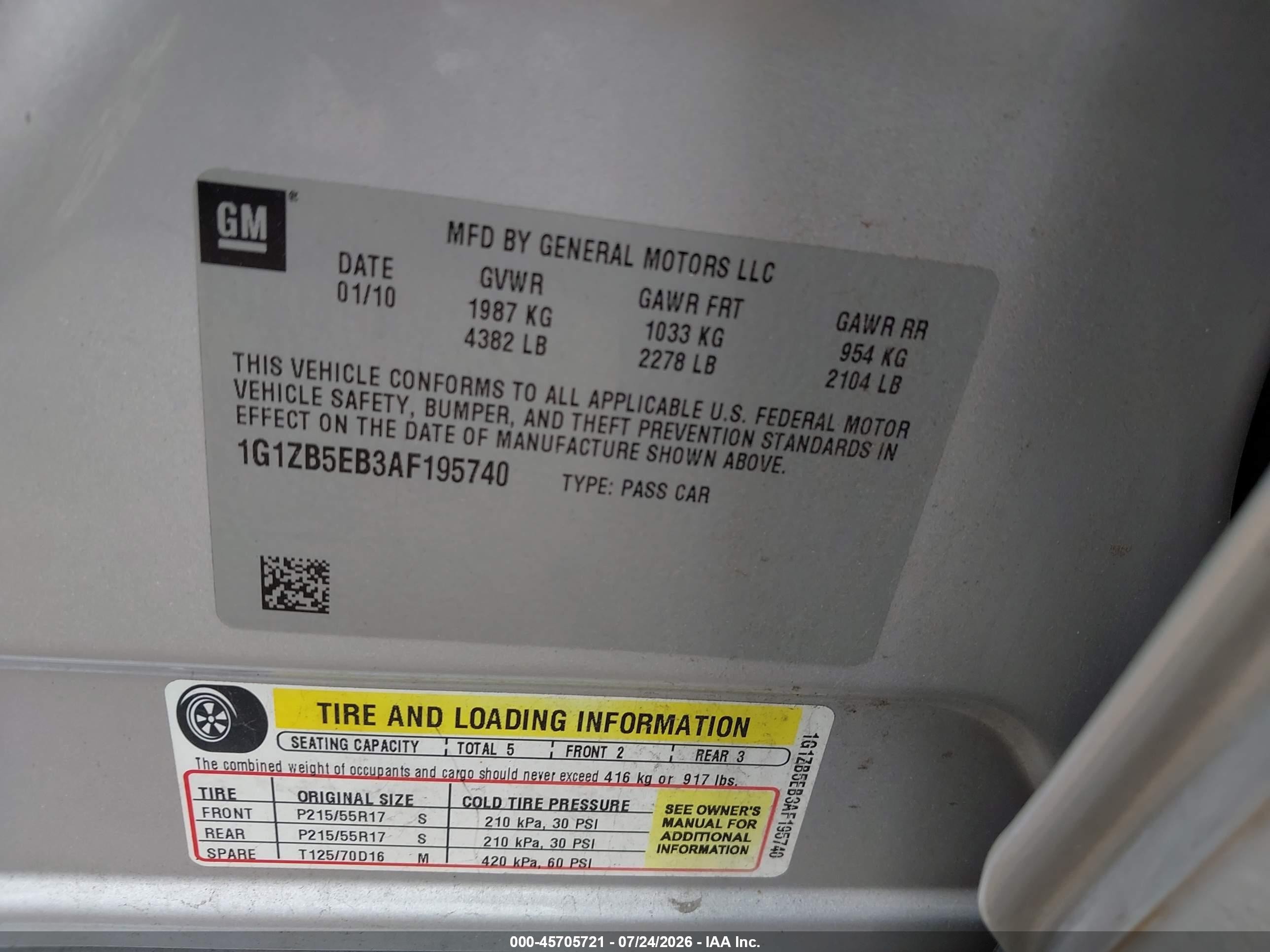 2010 Chevrolet Malibu Ls Silver vin: 1G1ZB5EB3AF195740