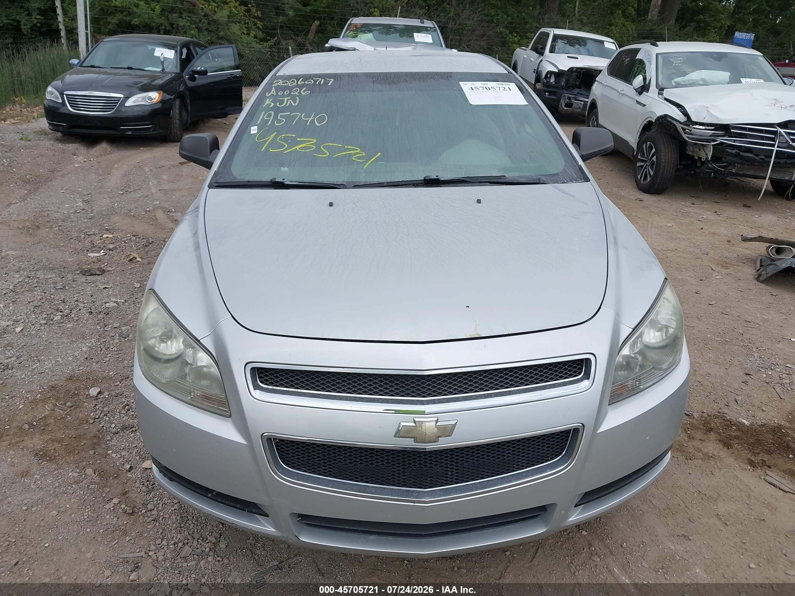 2010 Chevrolet Malibu Ls Silver vin: 1G1ZB5EB3AF195740