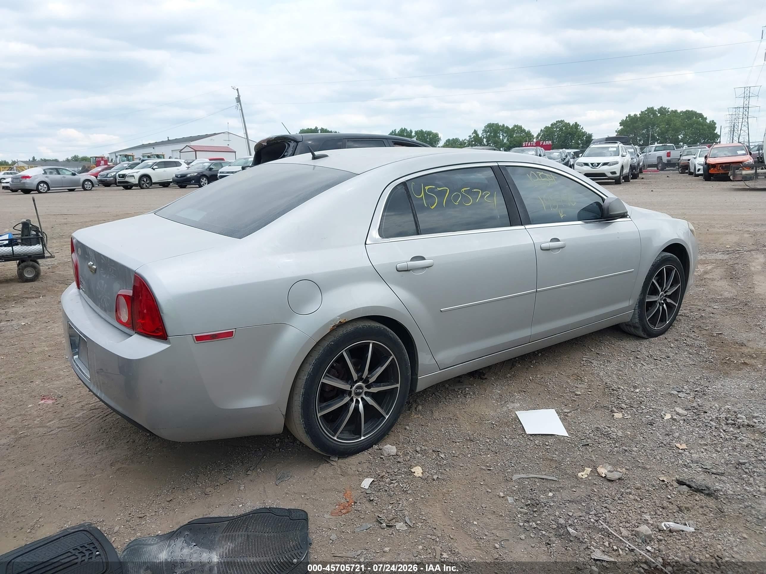 2010 Chevrolet Malibu Ls Silver vin: 1G1ZB5EB3AF195740