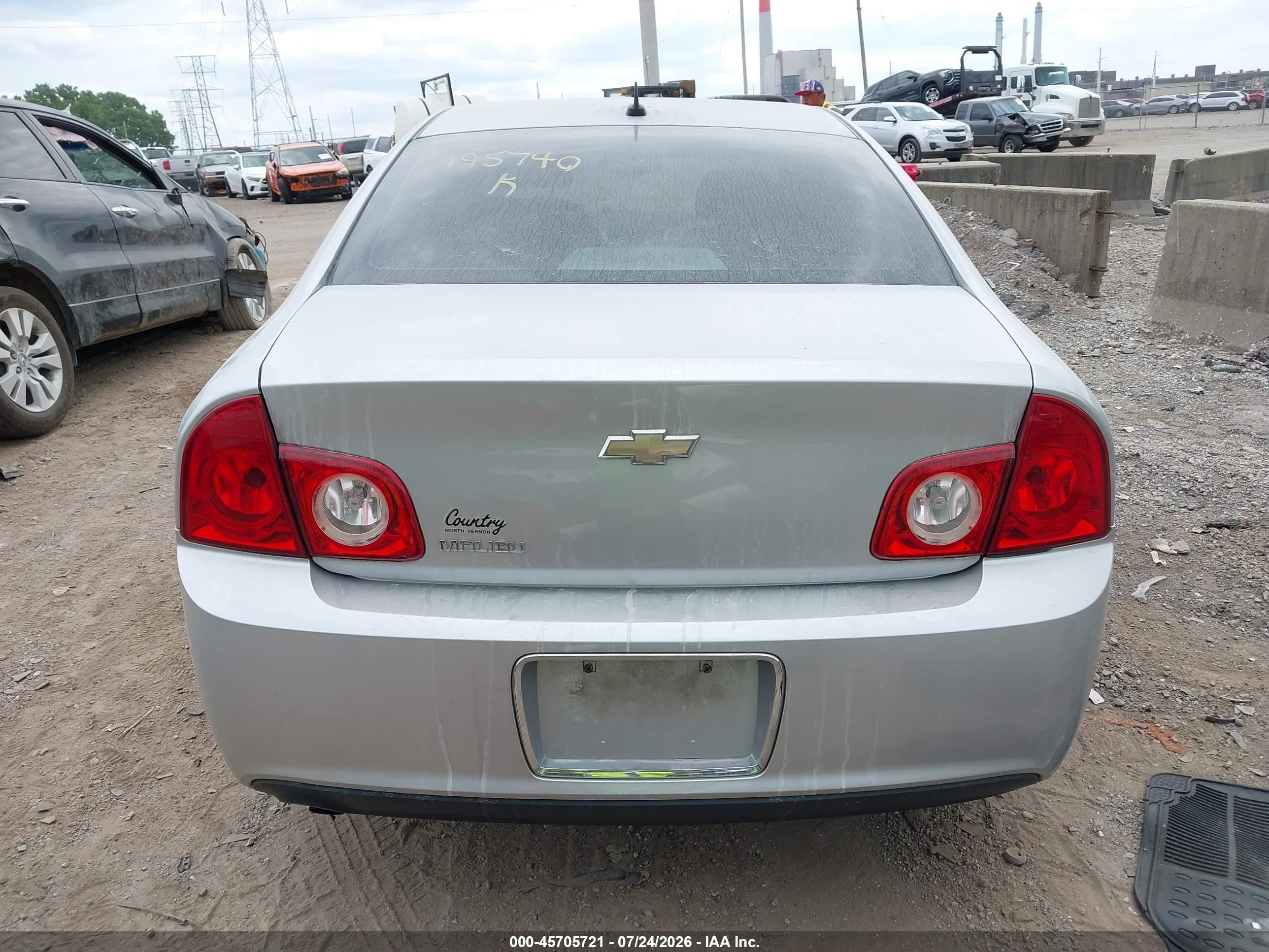 2010 Chevrolet Malibu Ls Silver vin: 1G1ZB5EB3AF195740