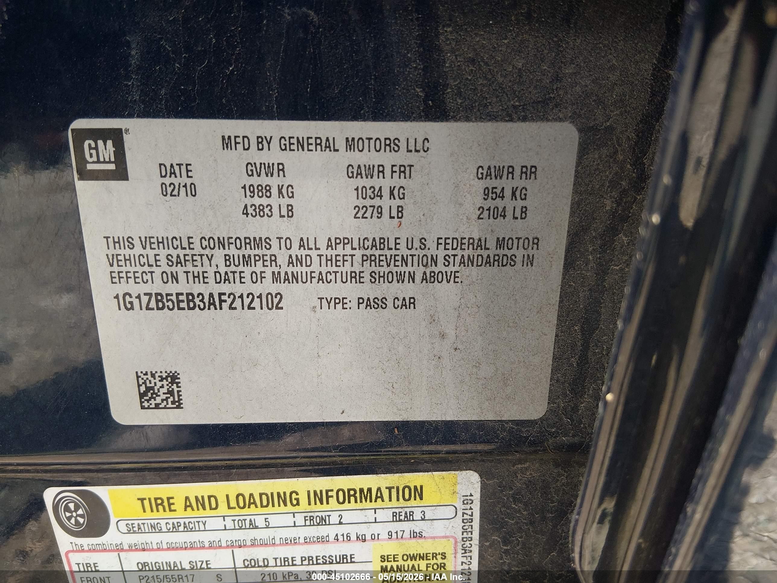 2010 Chevrolet Malibu Ls Dark Blue vin: 1G1ZB5EB3AF212102