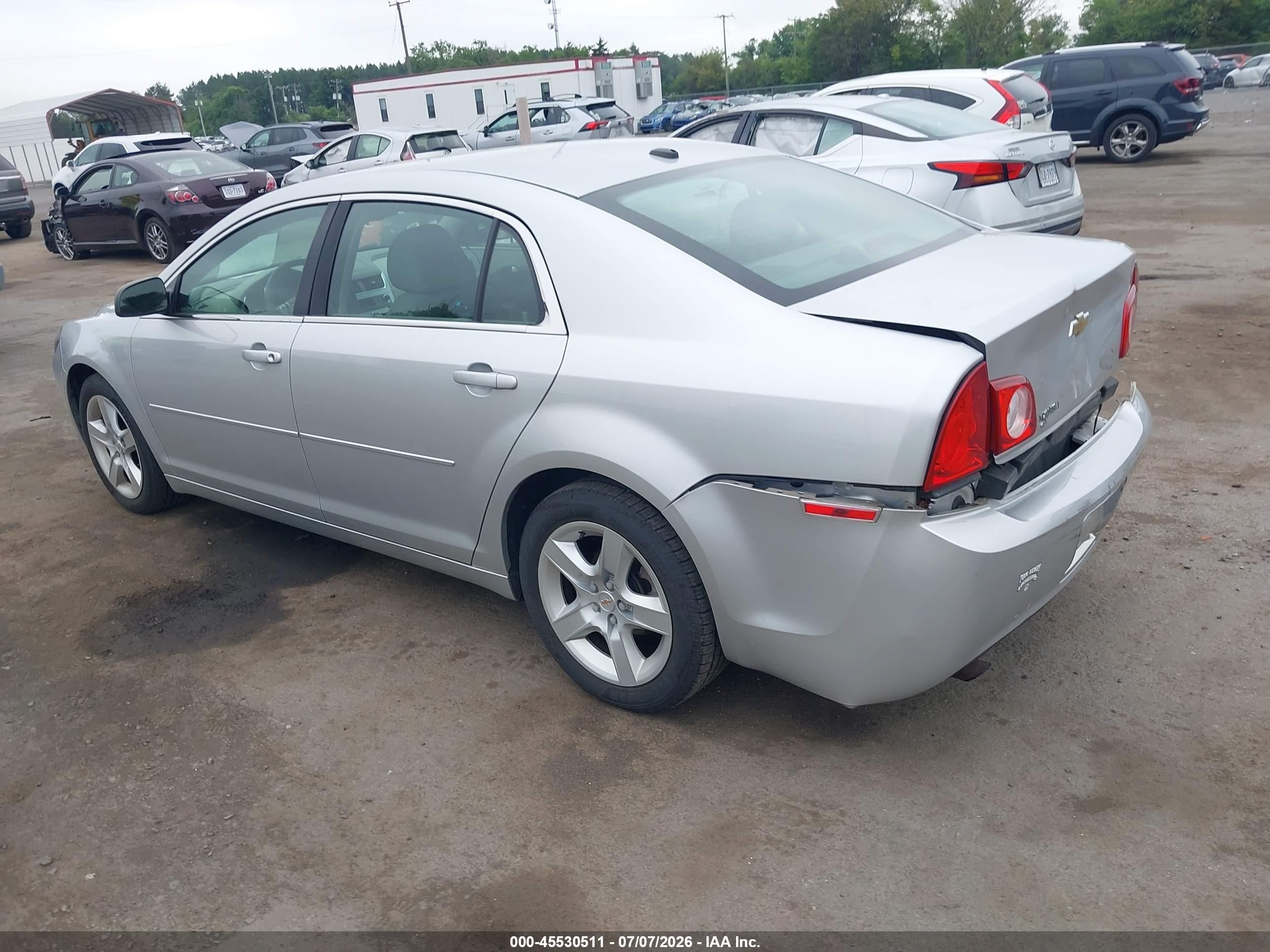 2010 Chevrolet Malibu Ls Silver vin: 1G1ZB5EB4A4142492