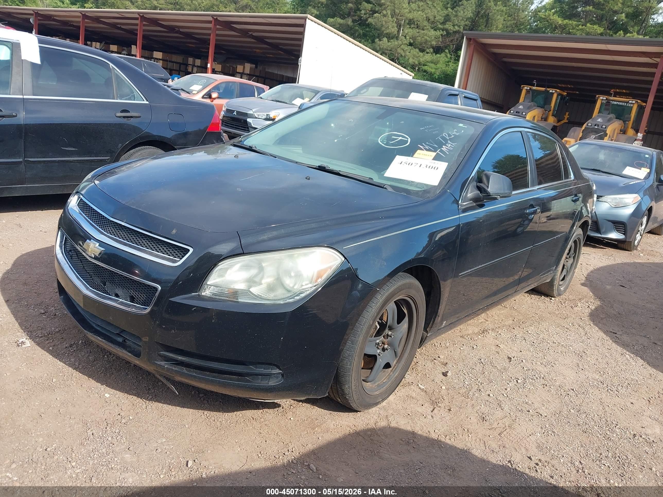 2010 Chevrolet Malibu Ls Black vin: 1G1ZB5EB4AF125731