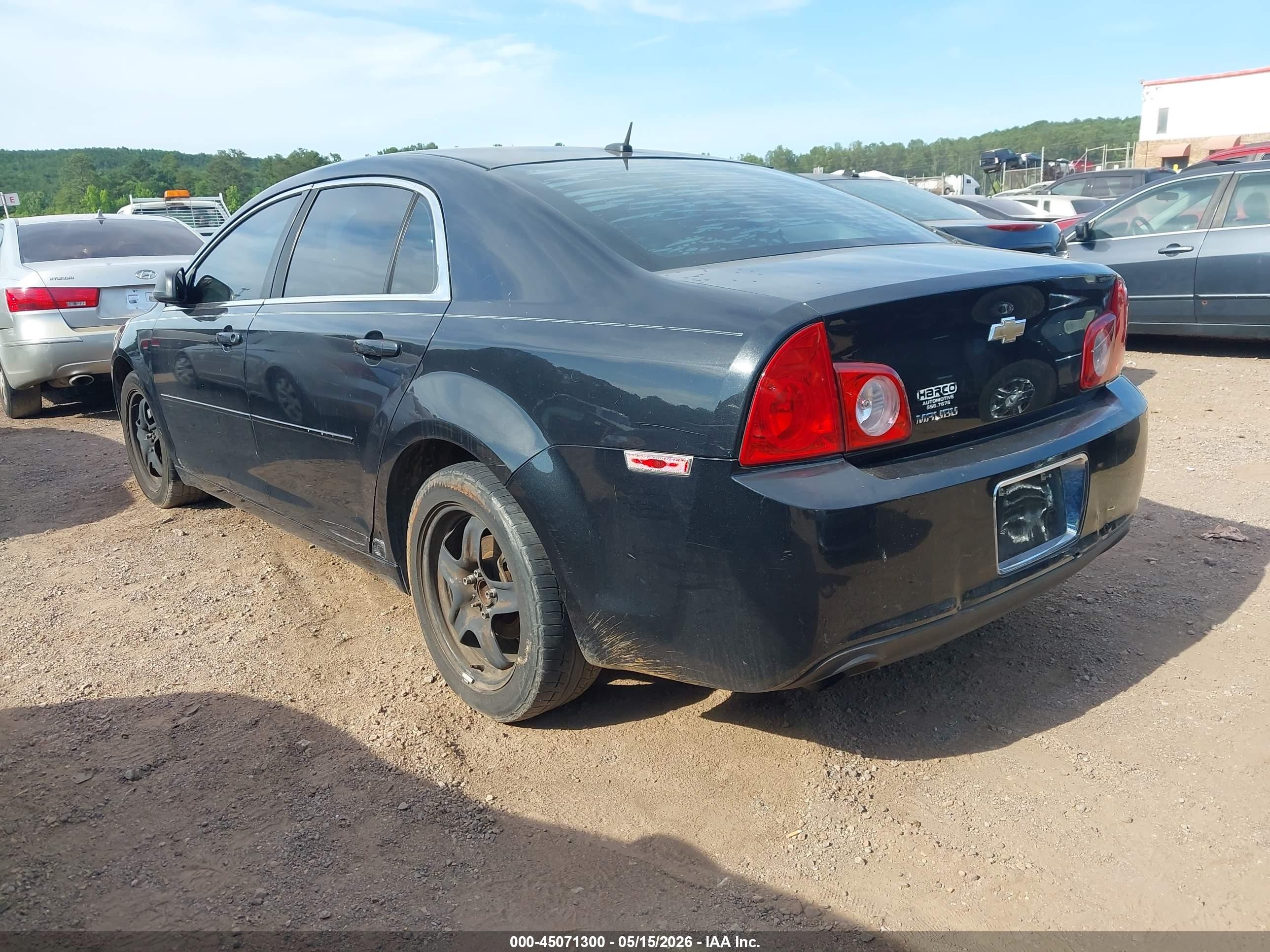 2010 Chevrolet Malibu Ls Black vin: 1G1ZB5EB4AF125731