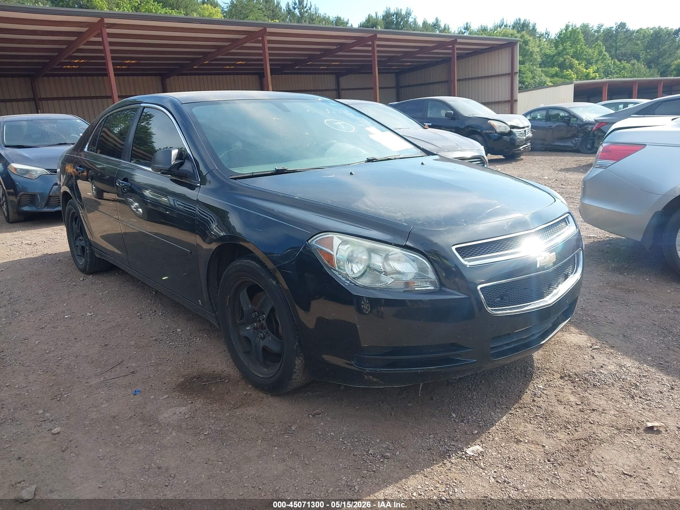 2010 Chevrolet Malibu Ls Black vin: 1G1ZB5EB4AF125731