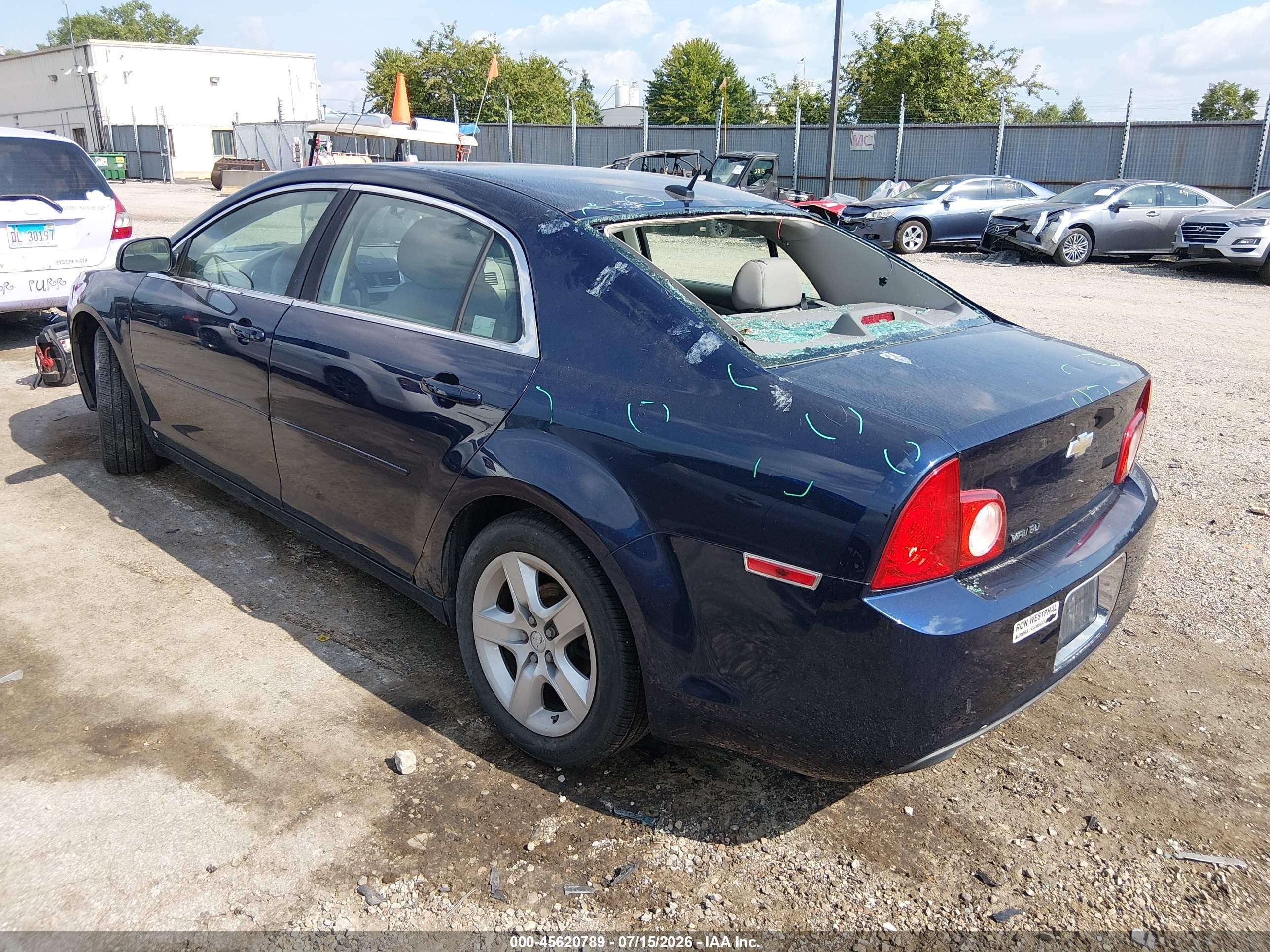 2010 Chevrolet Malibu Ls Dark Blue vin: 1G1ZB5EB6AF111894