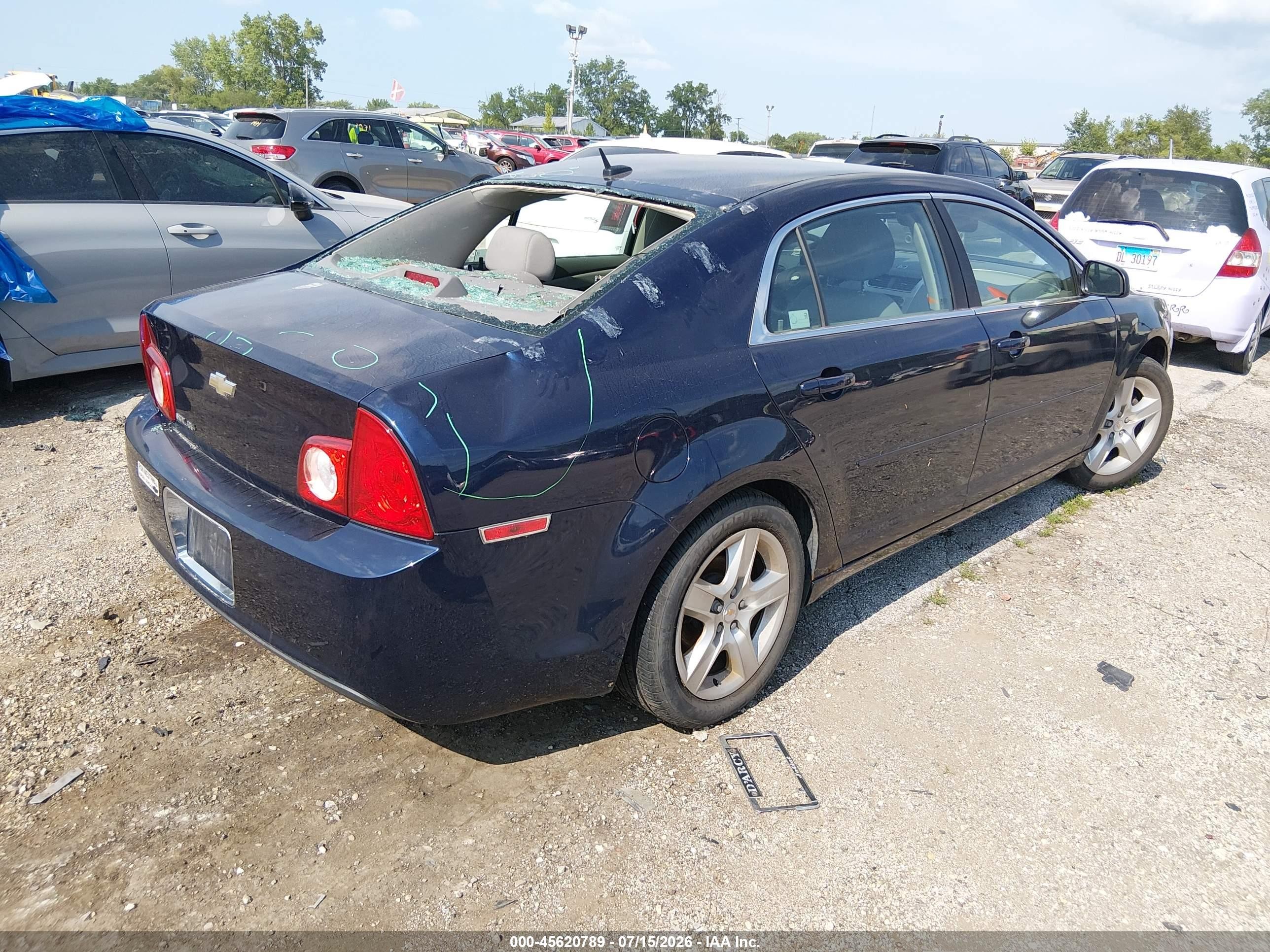 2010 Chevrolet Malibu Ls Dark Blue vin: 1G1ZB5EB6AF111894