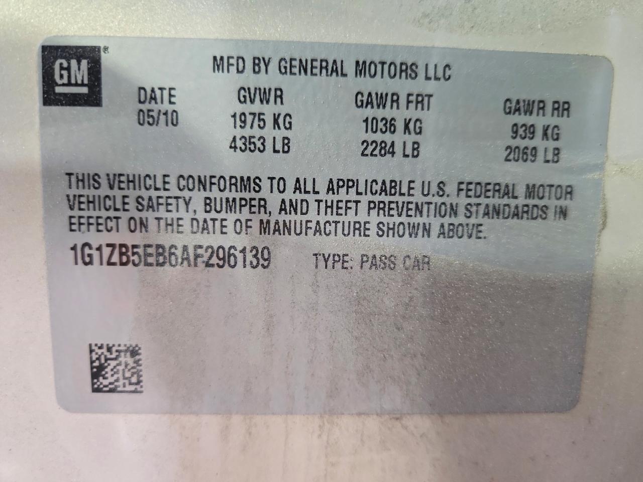 2010 Chevrolet Malibu Ls Cream vin: 1G1ZB5EB6AF296139