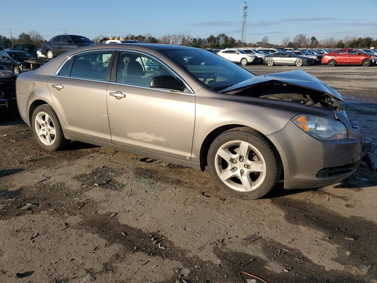 2010 Chevrolet Malibu Ls Tan vin: 1G1ZB5EB7AF116411