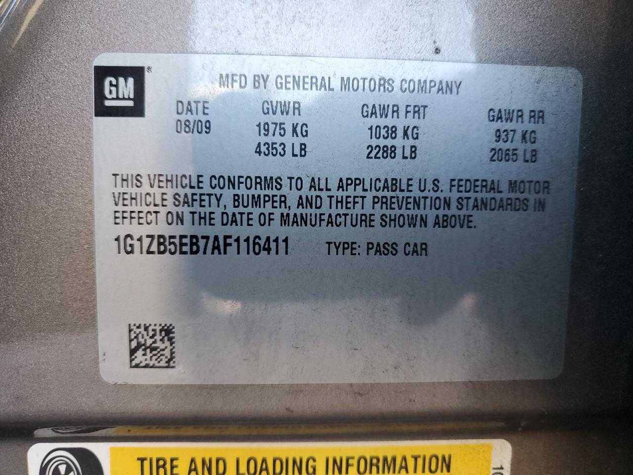 2010 Chevrolet Malibu Ls Tan vin: 1G1ZB5EB7AF116411