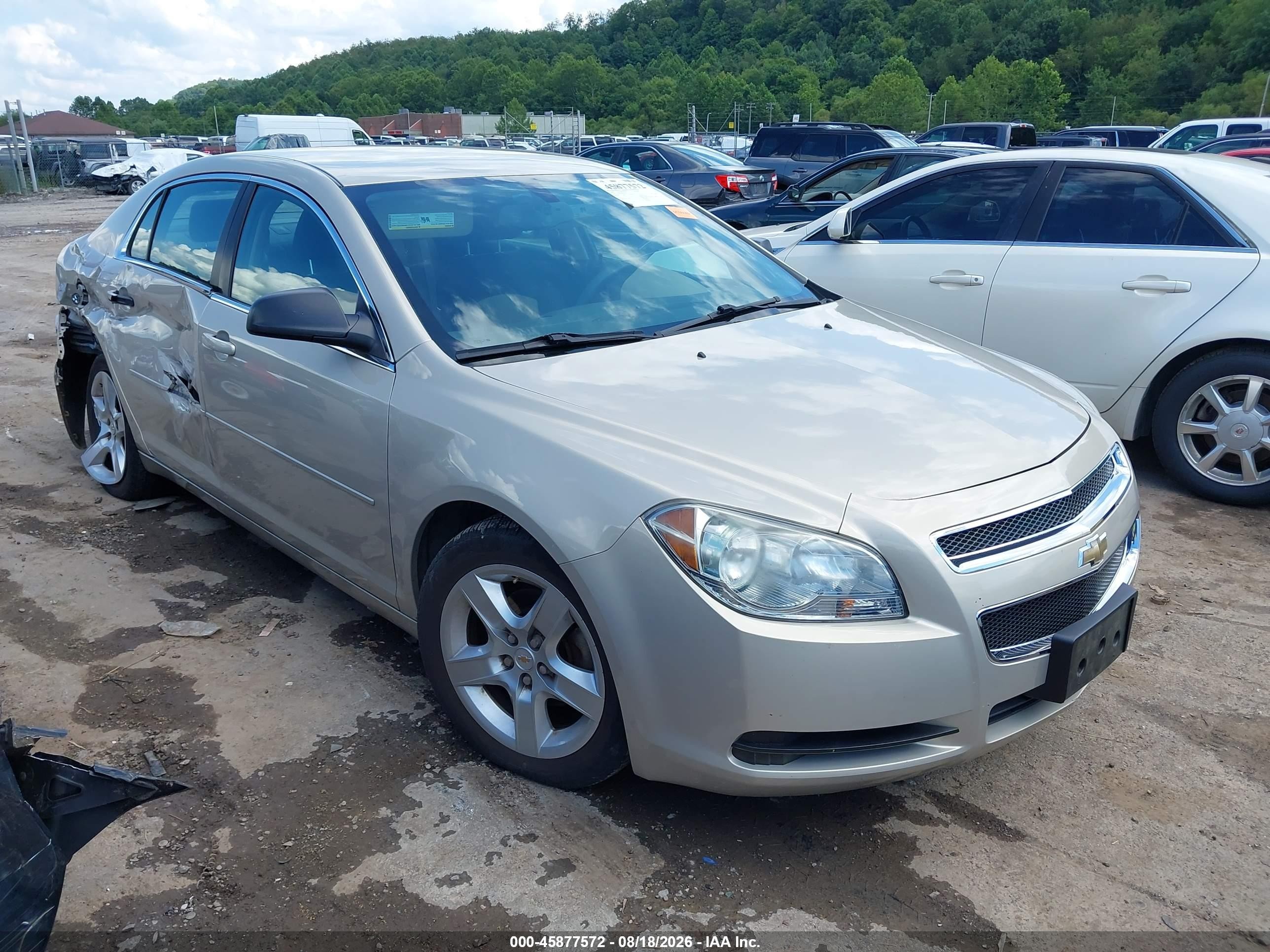 2010 Chevrolet Malibu Ls Beige vin: 1G1ZB5EB9AF216705