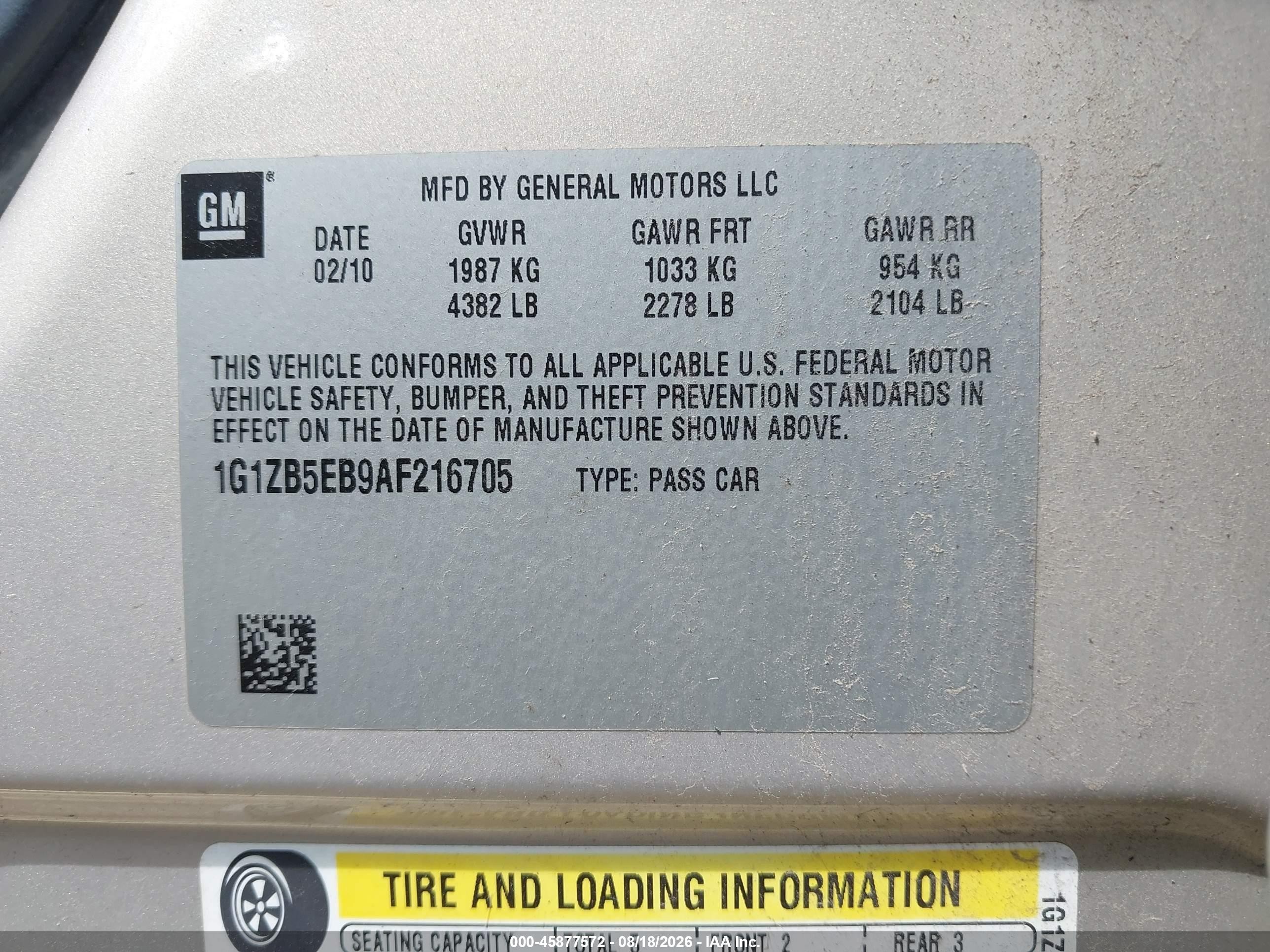 2010 Chevrolet Malibu Ls Beige vin: 1G1ZB5EB9AF216705