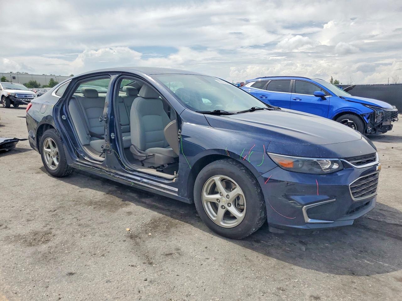 2018 Chevrolet Malibu Ls Blue vin: 1G1ZB5ST1JF210281