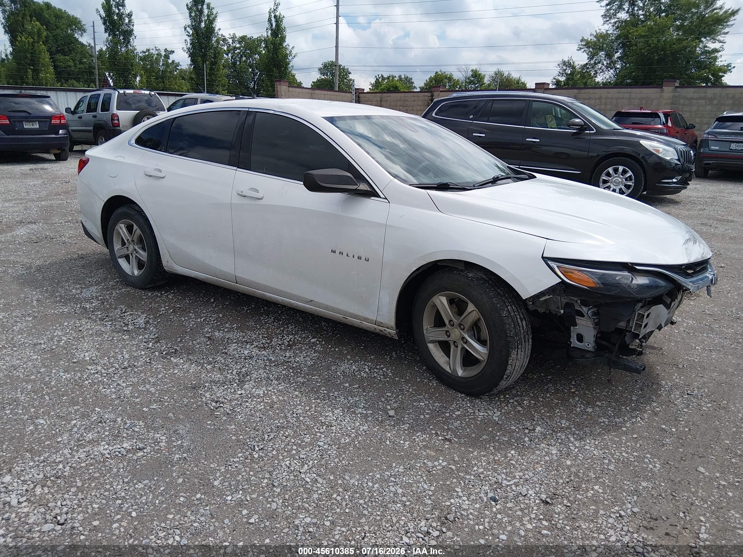 2019 Chevrolet Malibu 1ls White vin: 1G1ZB5ST1KF125281