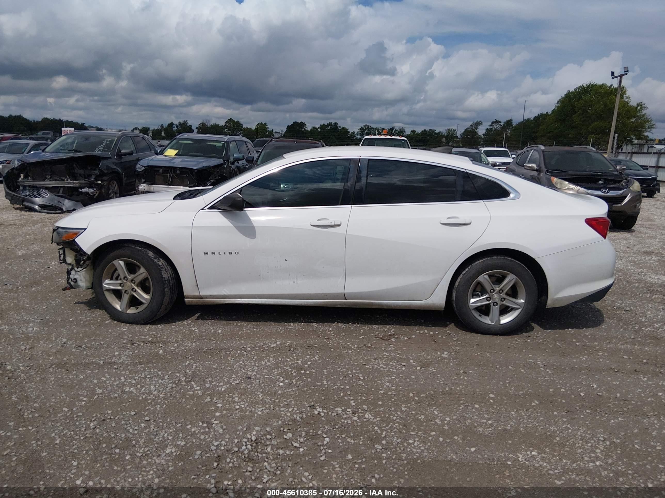 2019 Chevrolet Malibu 1ls White vin: 1G1ZB5ST1KF125281