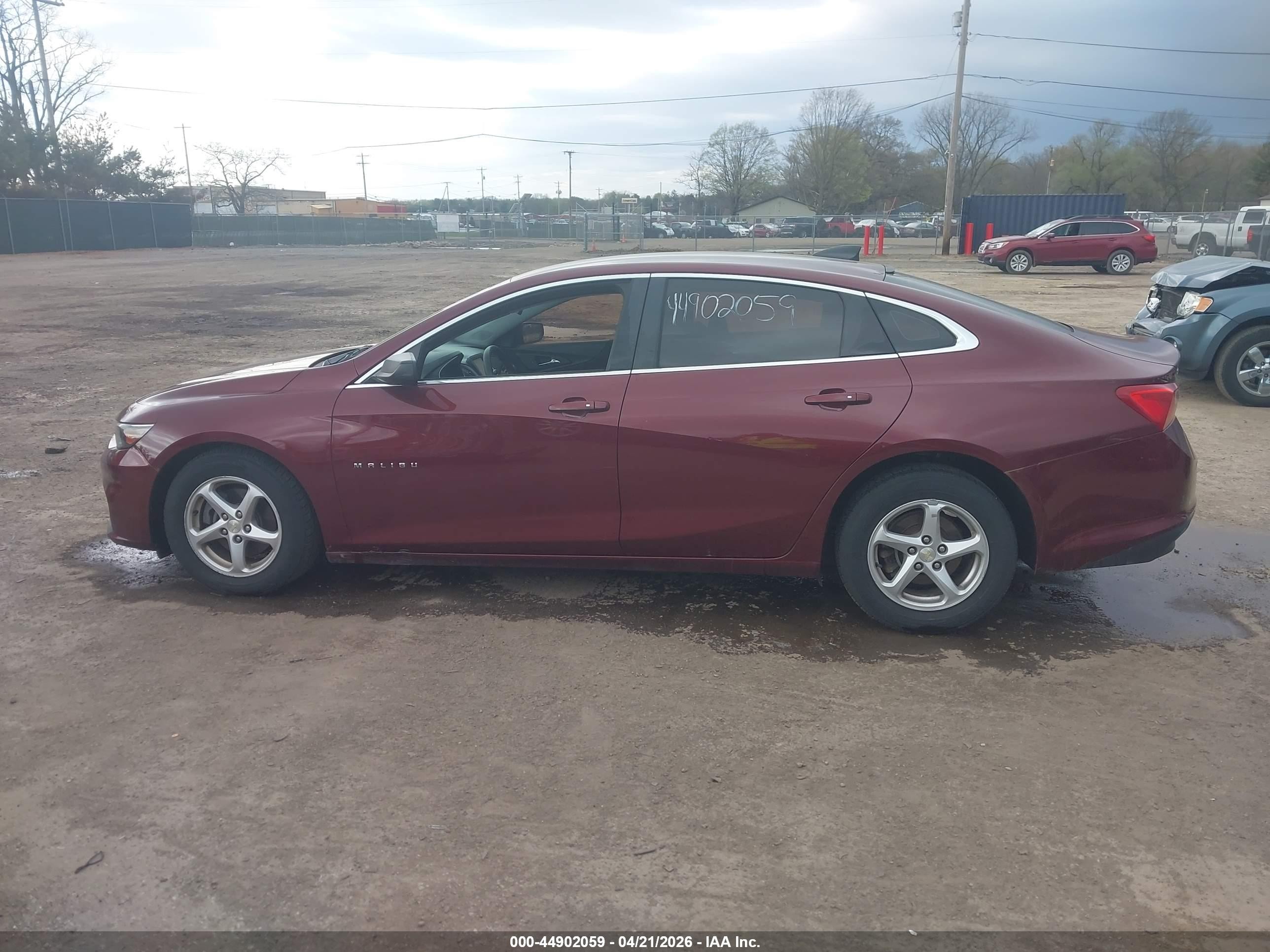 2016 Chevrolet Malibu Ls Maroon vin: 1G1ZB5ST2GF324119
