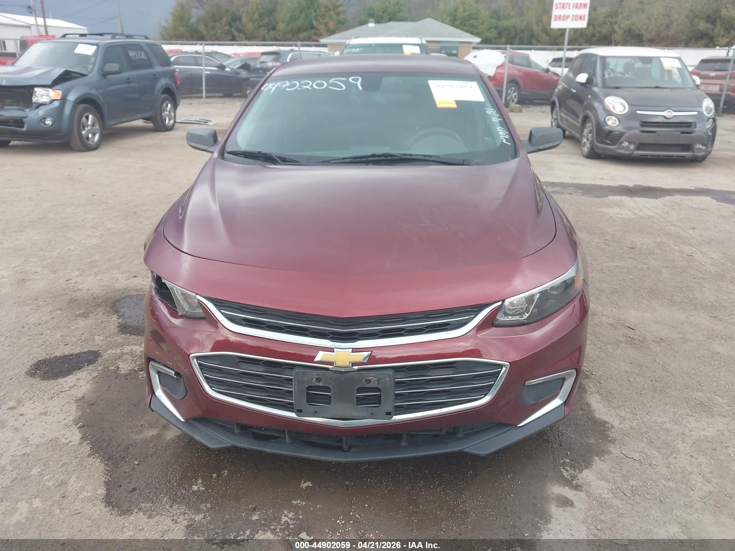 2016 Chevrolet Malibu Ls Maroon vin: 1G1ZB5ST2GF324119