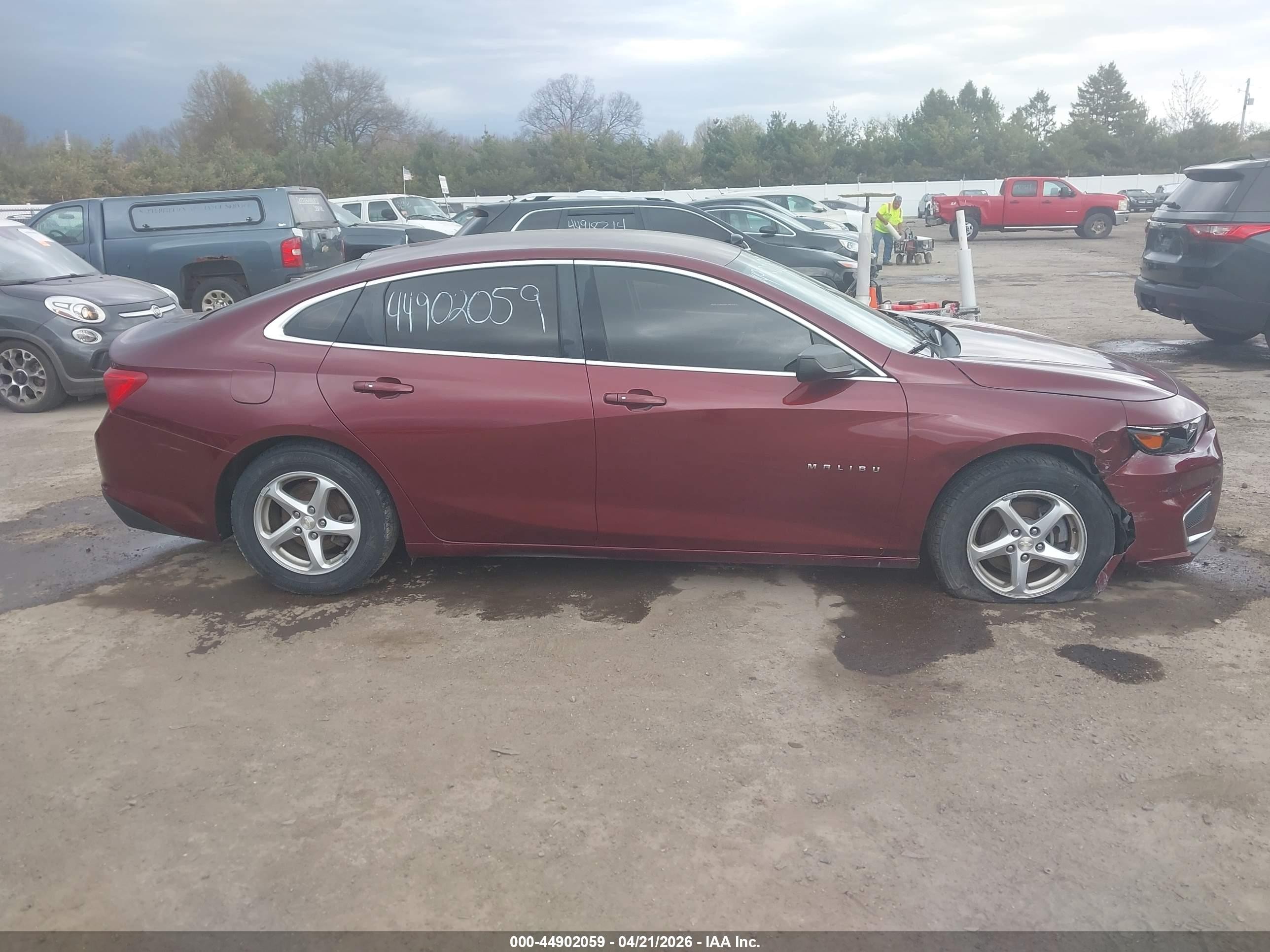 2016 Chevrolet Malibu Ls Maroon vin: 1G1ZB5ST2GF324119