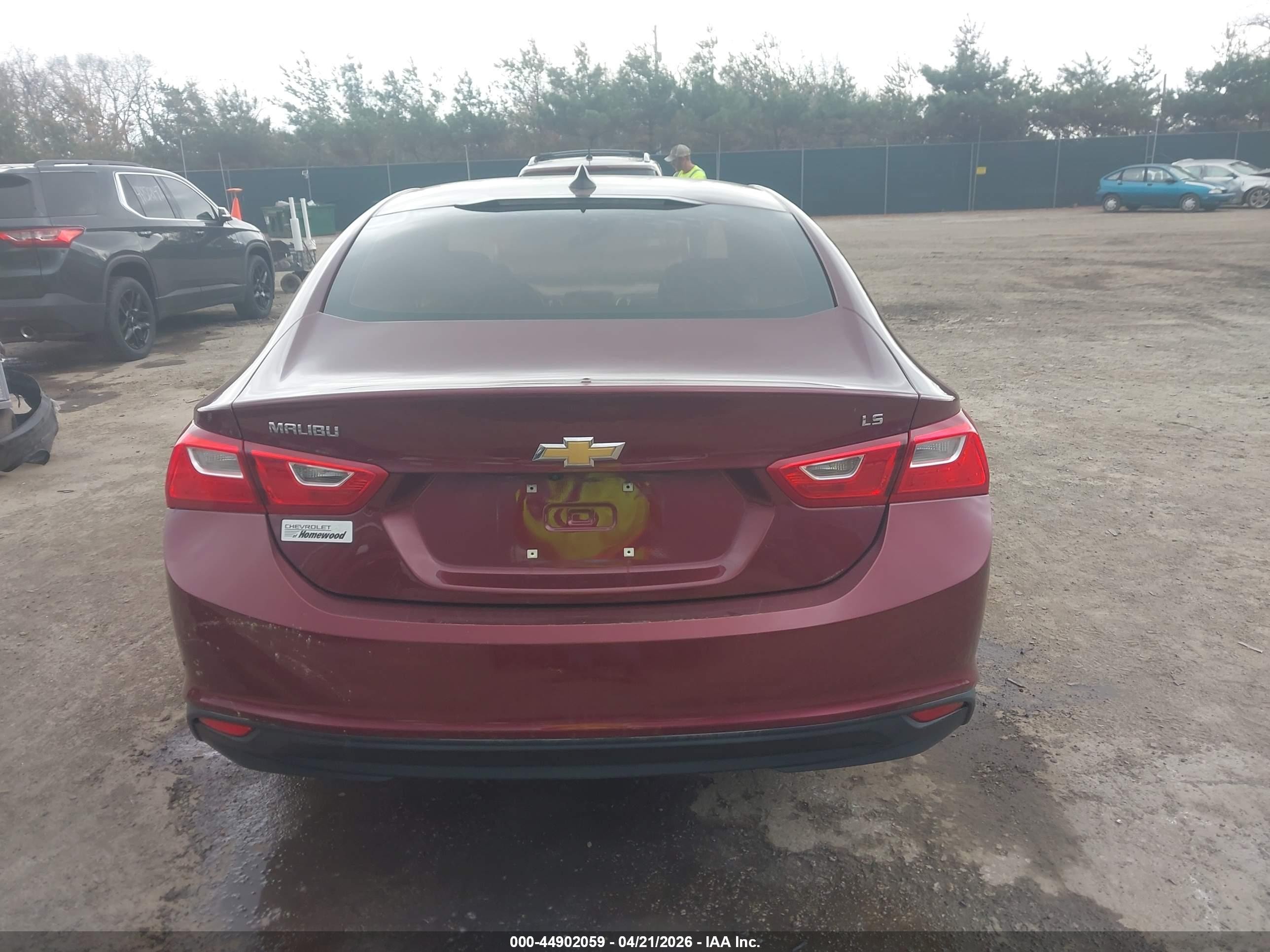 2016 Chevrolet Malibu Ls Maroon vin: 1G1ZB5ST2GF324119