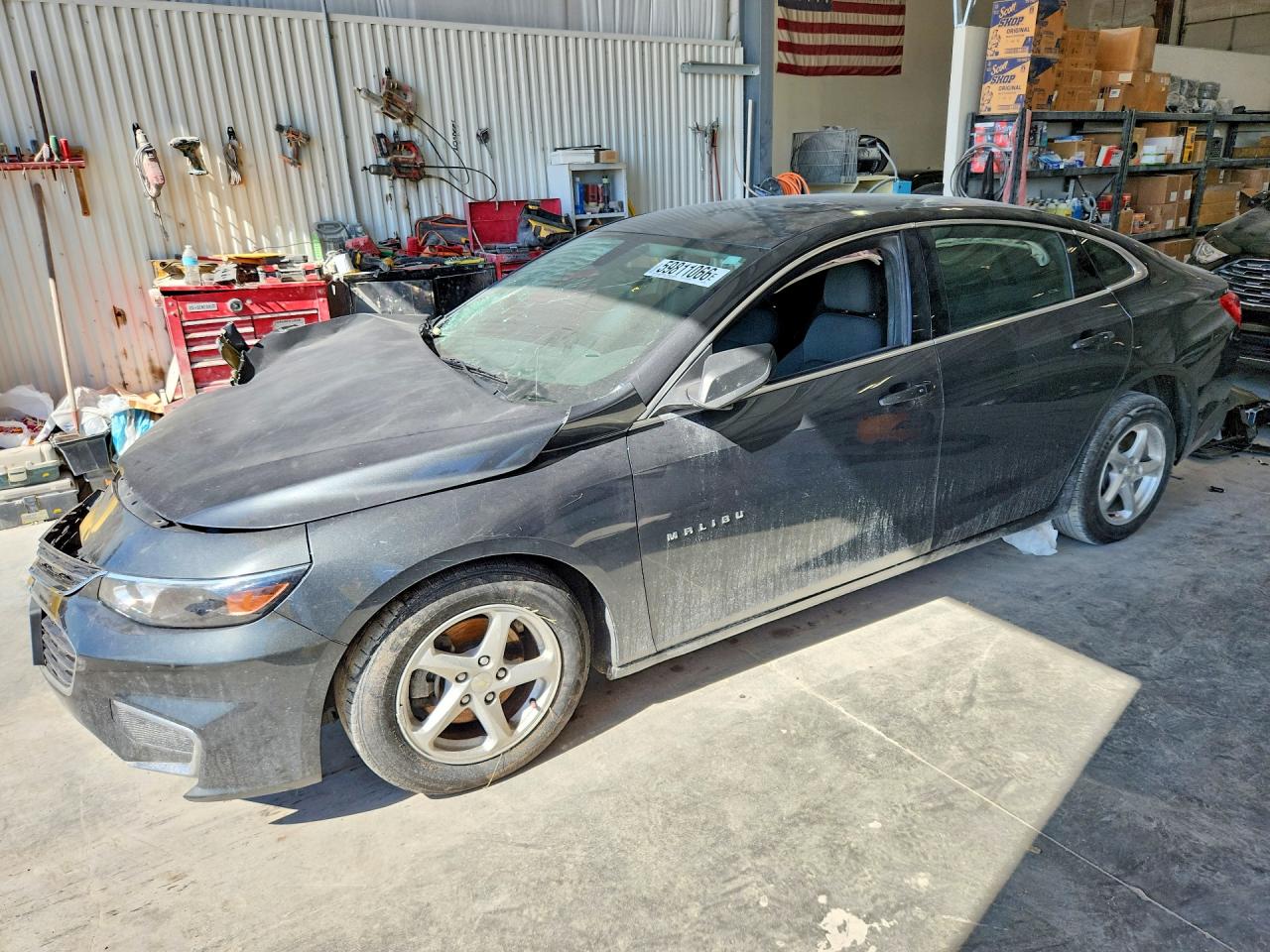 2017 Chevrolet Malibu Ls Gray vin: 1G1ZB5ST2HF276607