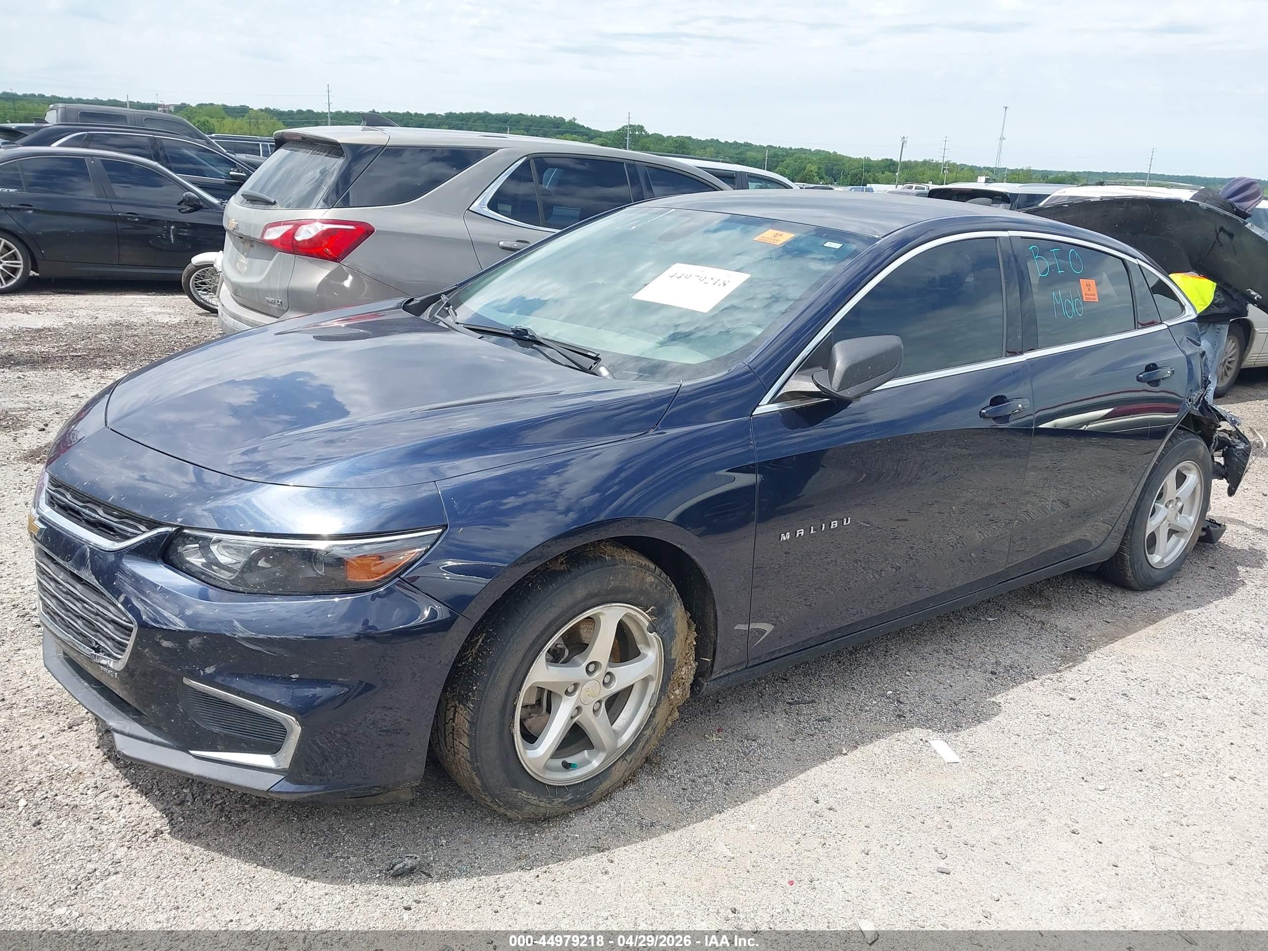2018 Chevrolet Malibu 1ls Dark Blue vin: 1G1ZB5ST2JF178070